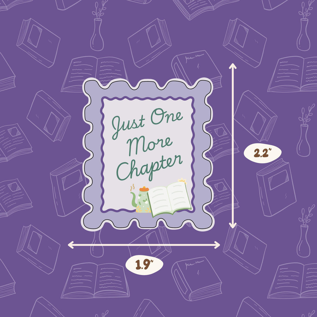 Just One More Chapter Stamp Vinyl Sticker
