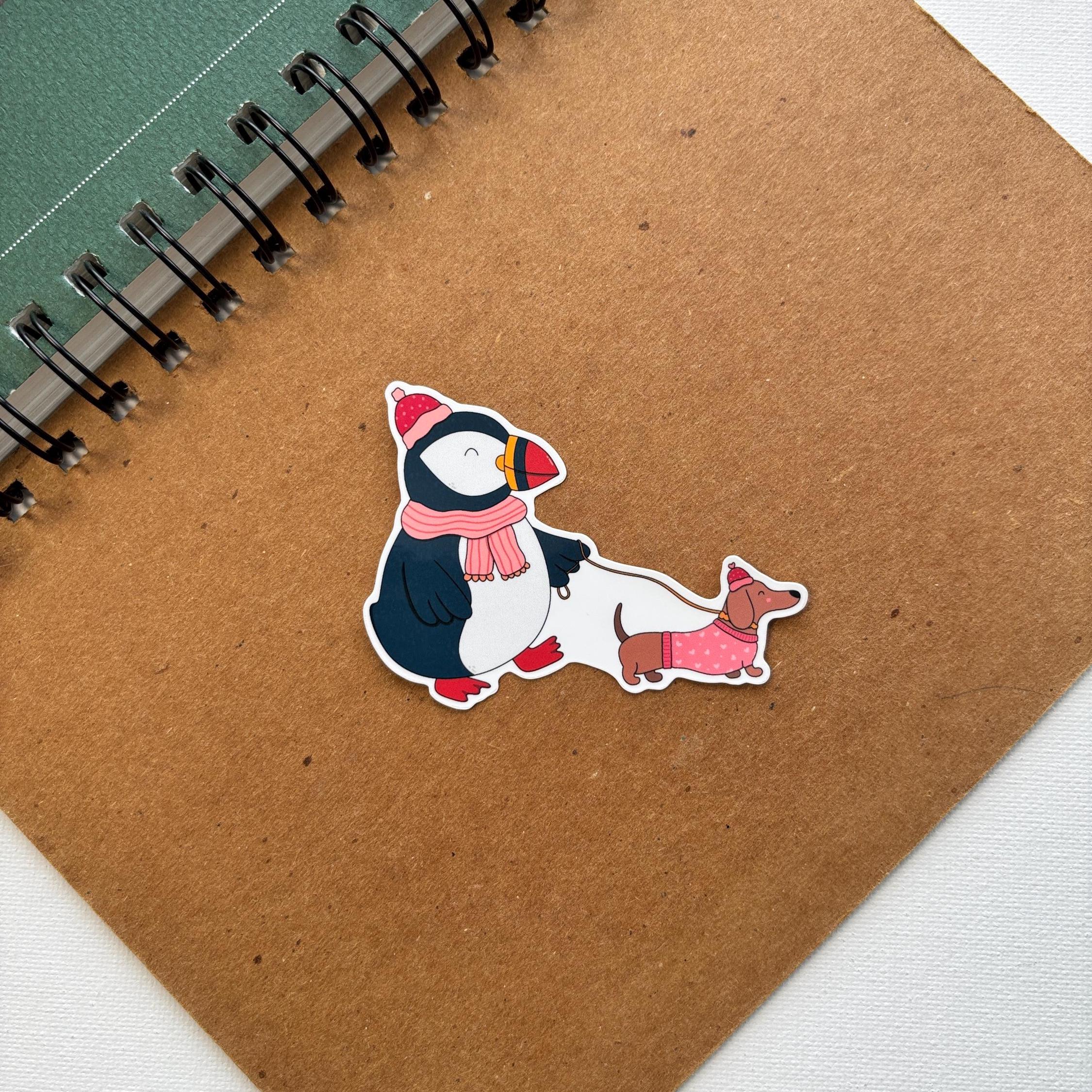 Puffin & Daschhund Vinyl Sticker