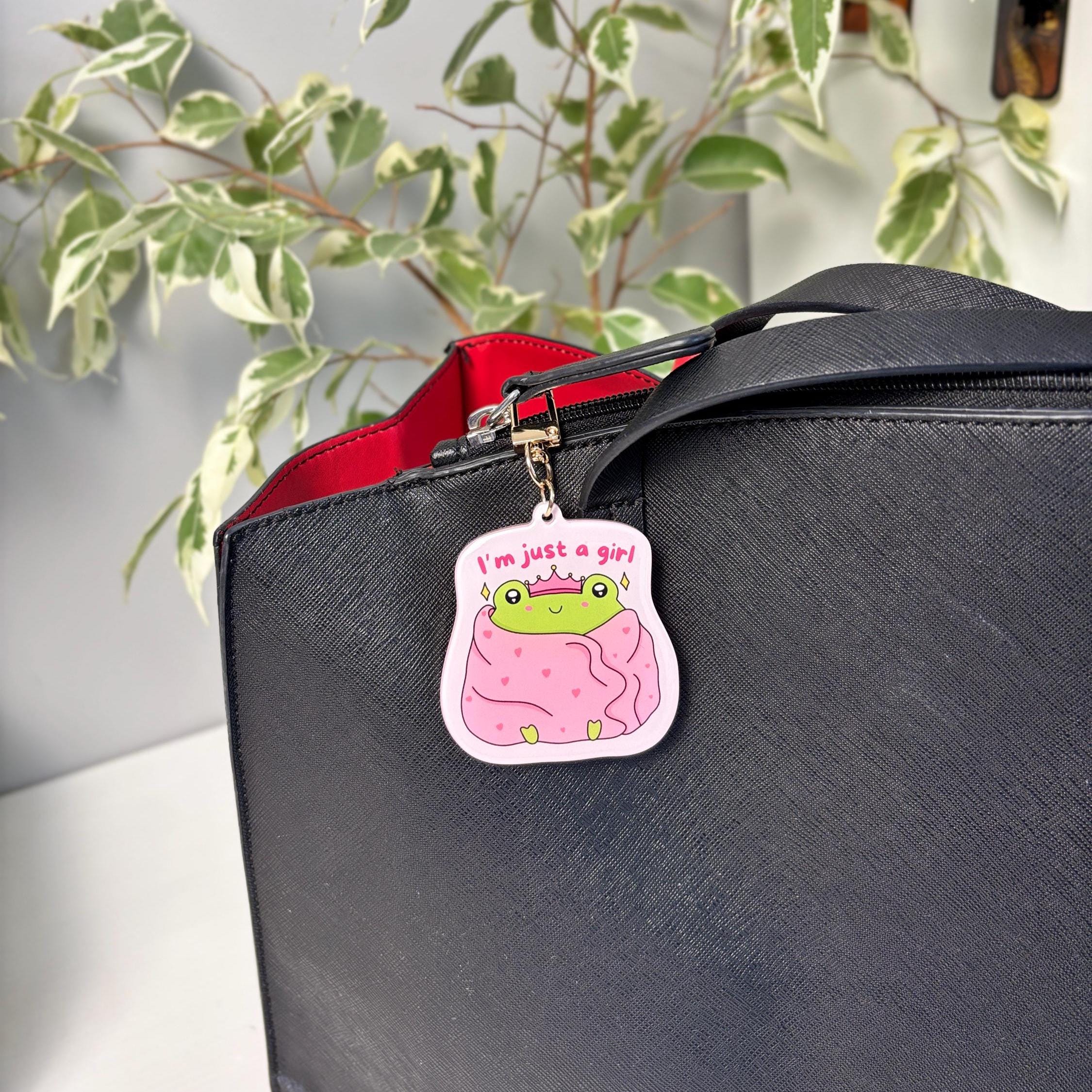 I'm Just a Girl Froggy Acrylic Keychain