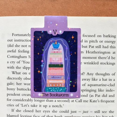 Bookworm Tarot Card Magnetic Bookmark