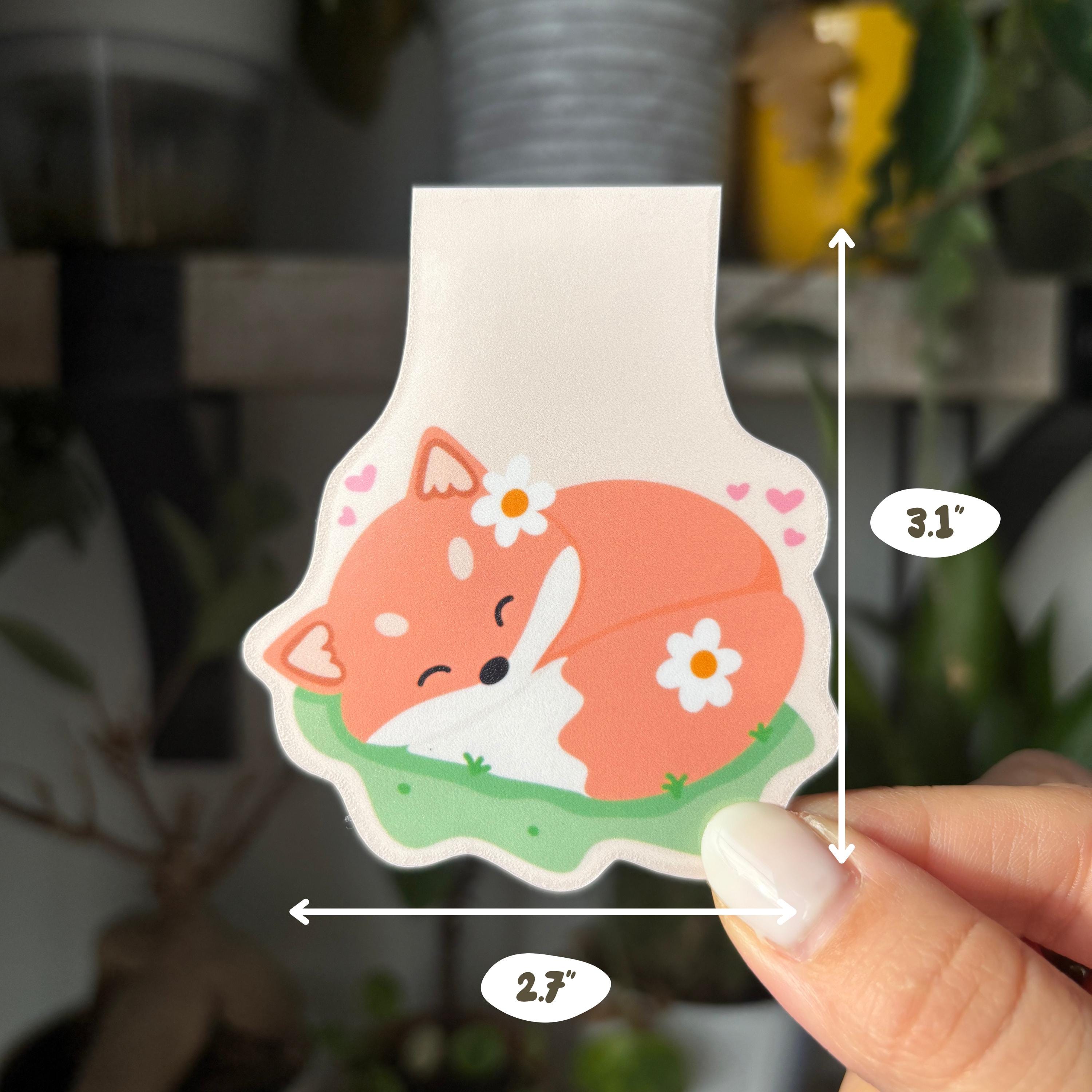 Sleepy Fox Magnetic Bookmark