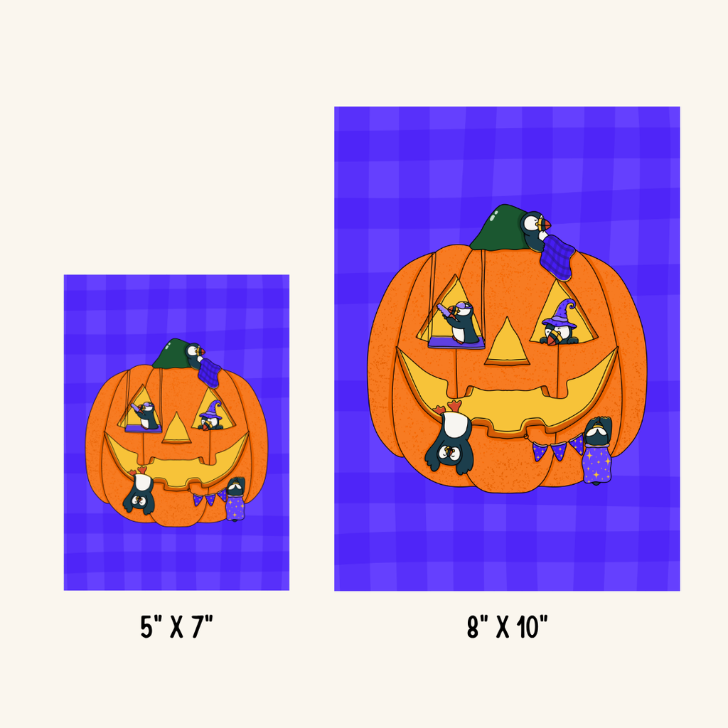 Jack-O-Puffins Print