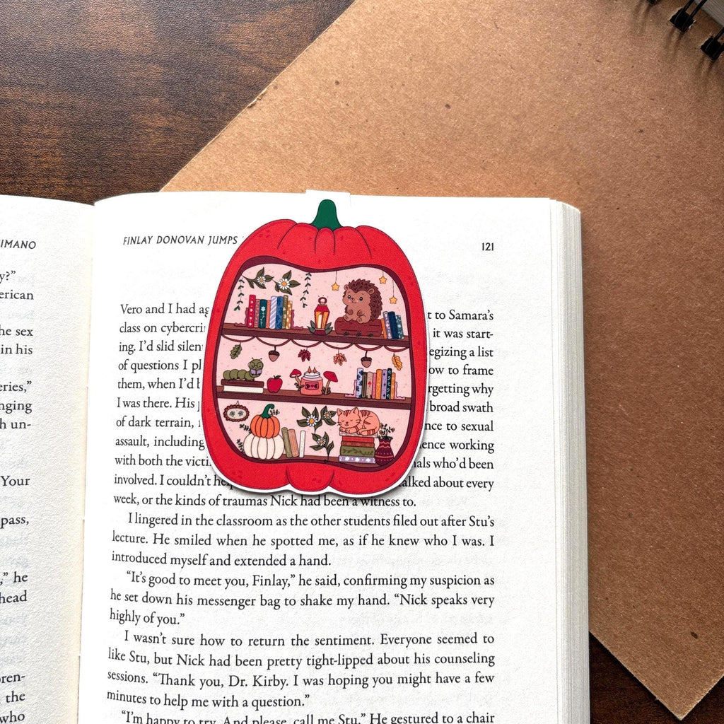Pumpkin Library Magnetic Bookmark