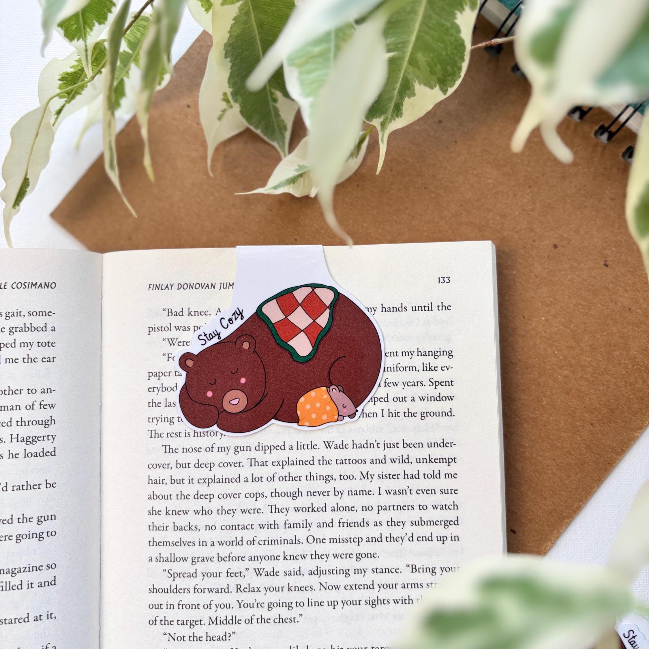 Cozy Bear Magnetic Bookmark