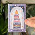 Bookworm Tarot Card Vinyl Sticker