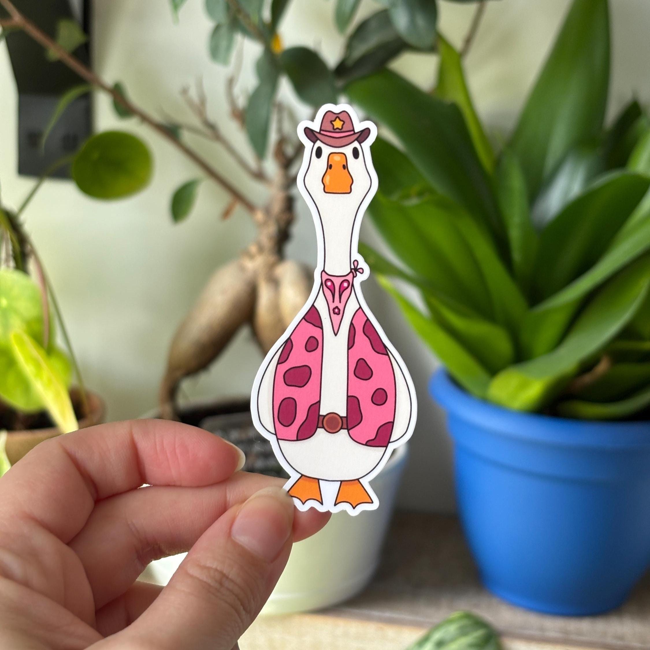Cowboy Goose Vinyl Sticker