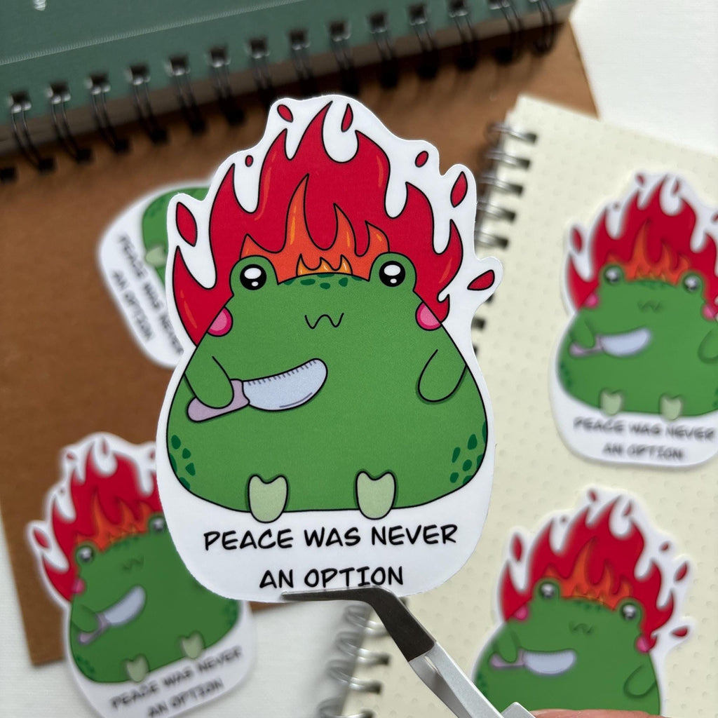 Peace Was Never an Option Sticker