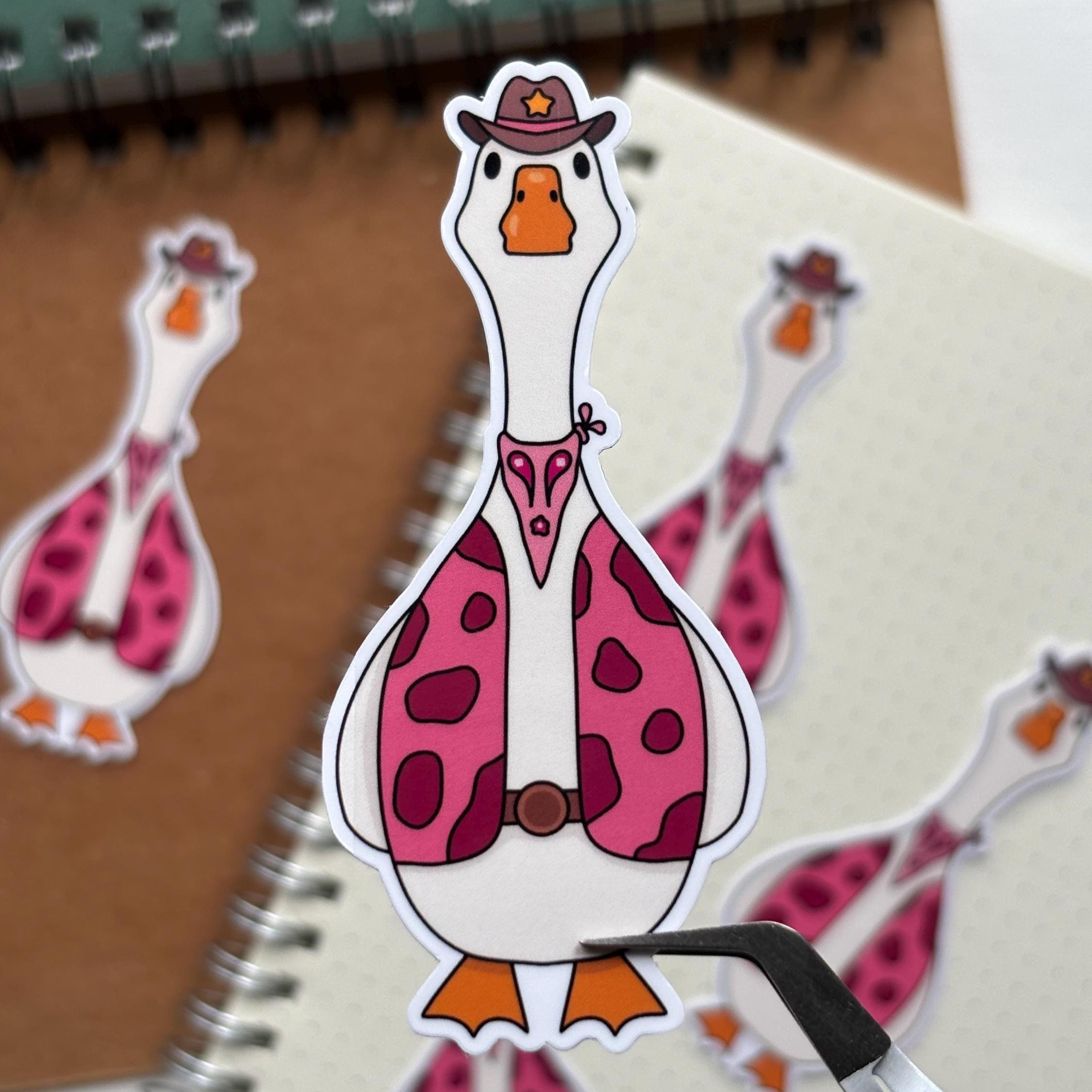 Cowboy Goose Vinyl Sticker