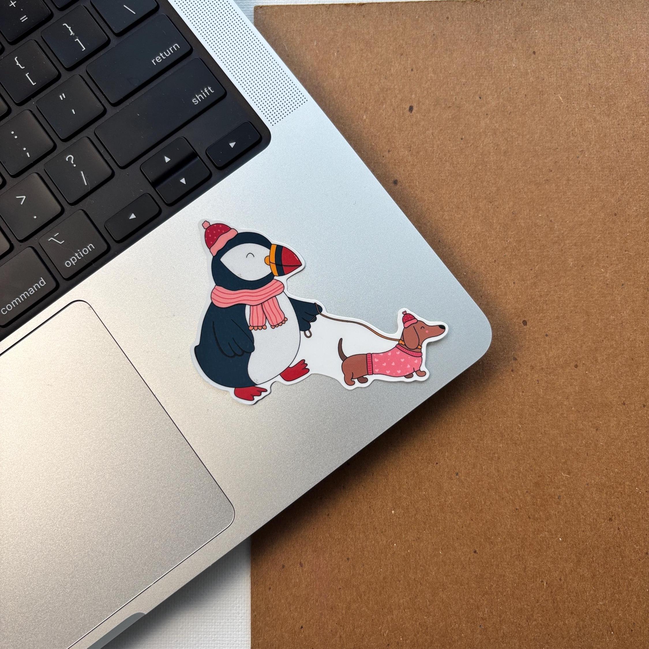 Puffin & Daschhund Vinyl Sticker