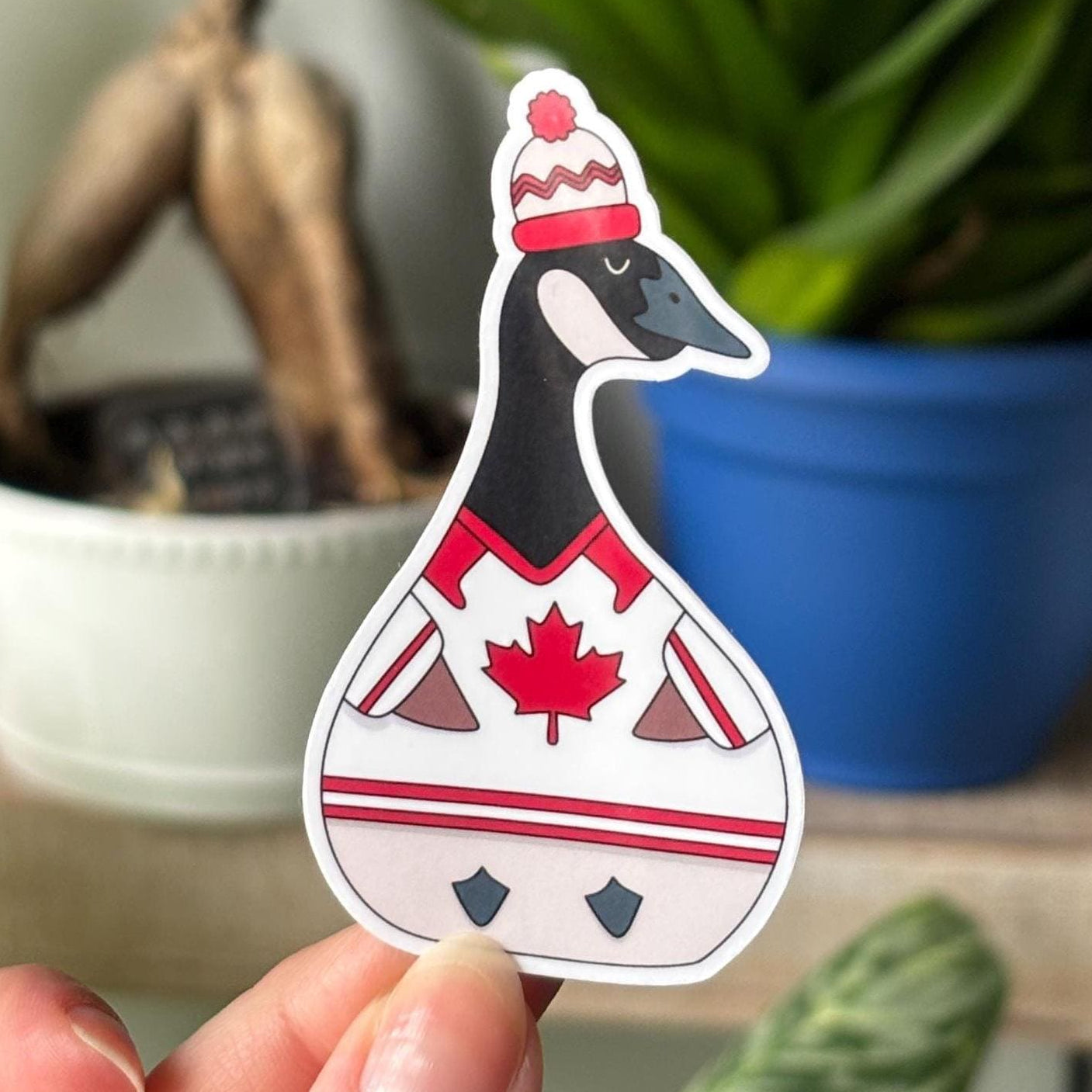 Canadian Hockey Goose Vinyl Sticker