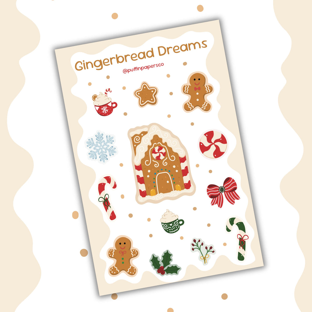 Gingerbread Dreams Sticker Sheet