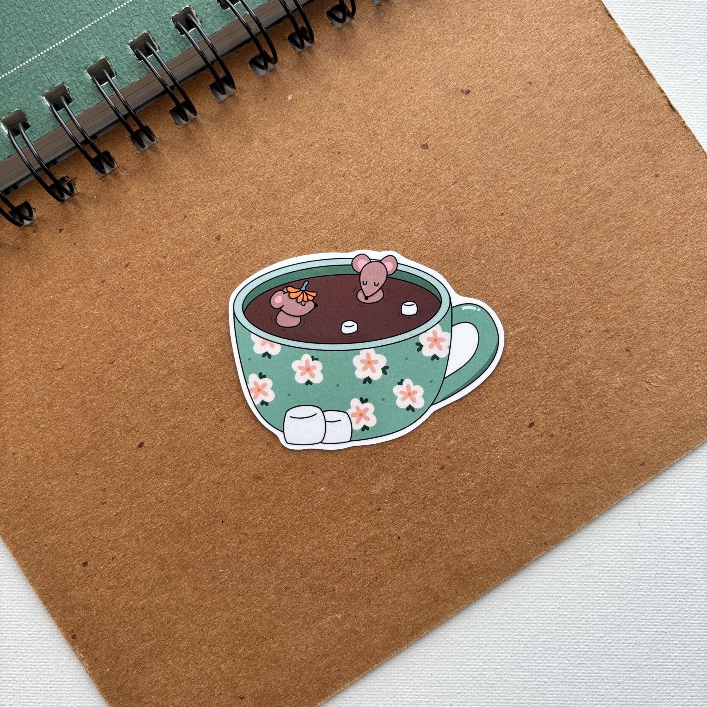 Hot Chocolate Mouse Vinyl Sticker