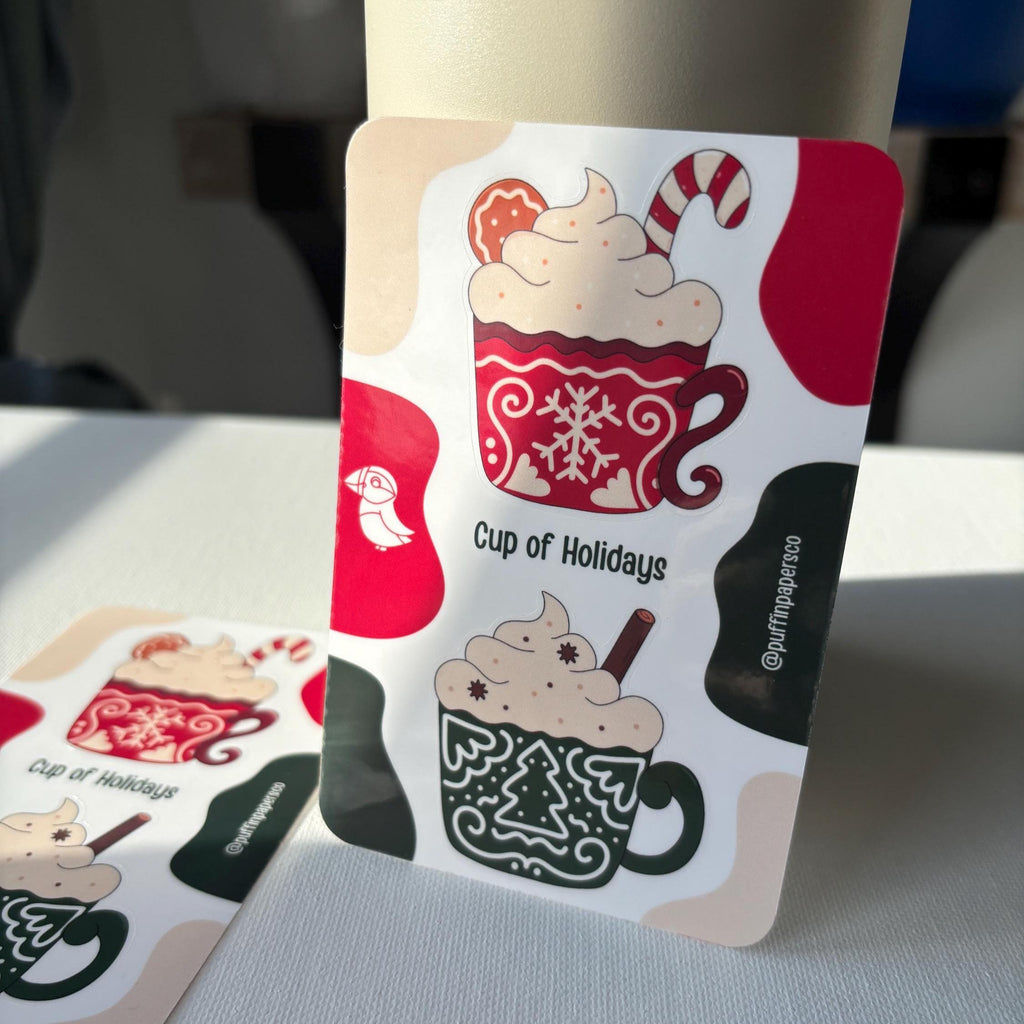 Christmas Coffee Sticker Set