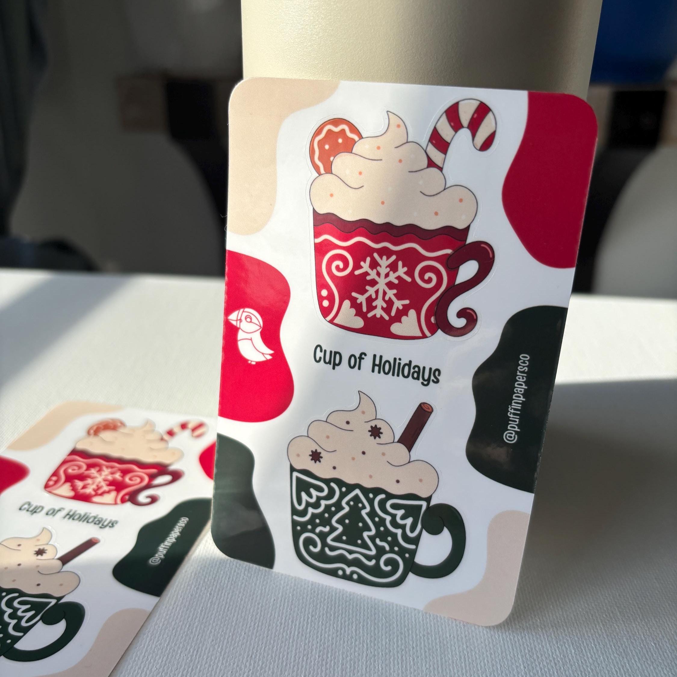 Christmas Coffee Sticker Set
