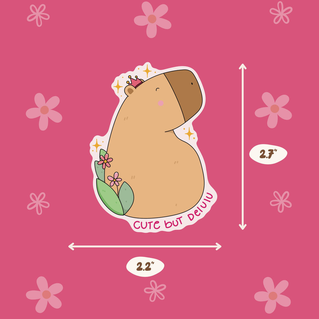 Cute But Delulu Vinyl Sticker