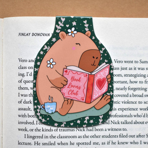 Capybara Reading Magnetic Bookmark