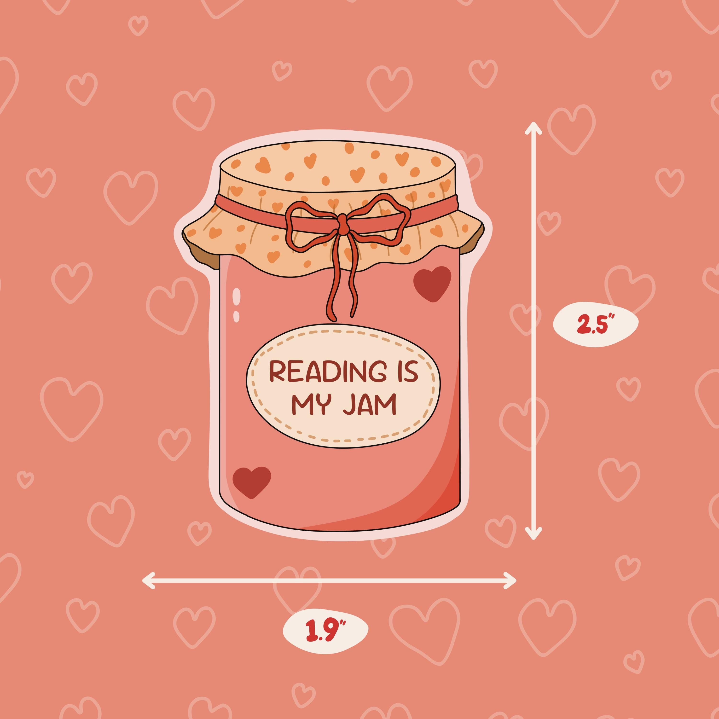 Reading Is My Jam Vinyl Sticker