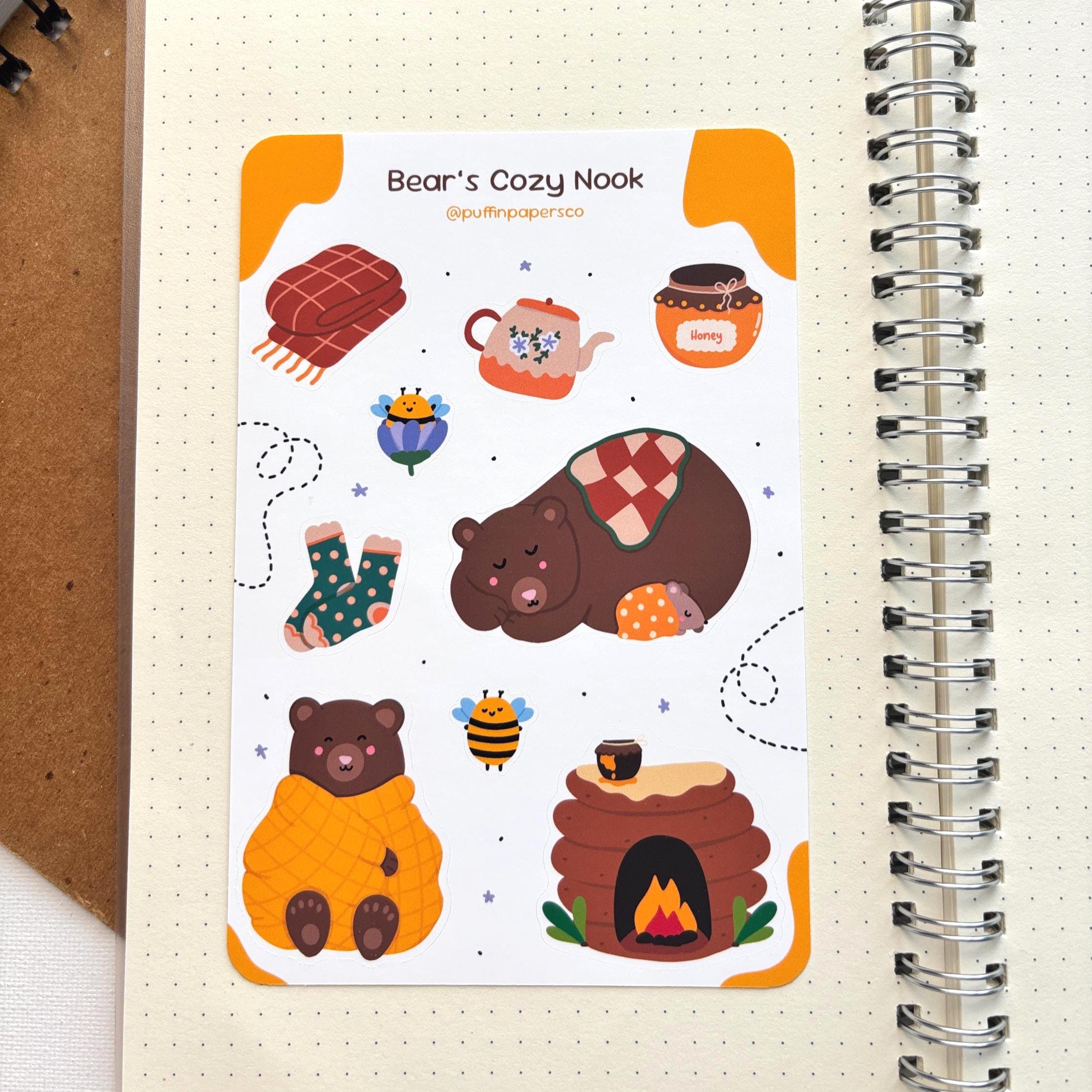 Bear's Cozy Nook Sticker Sheet