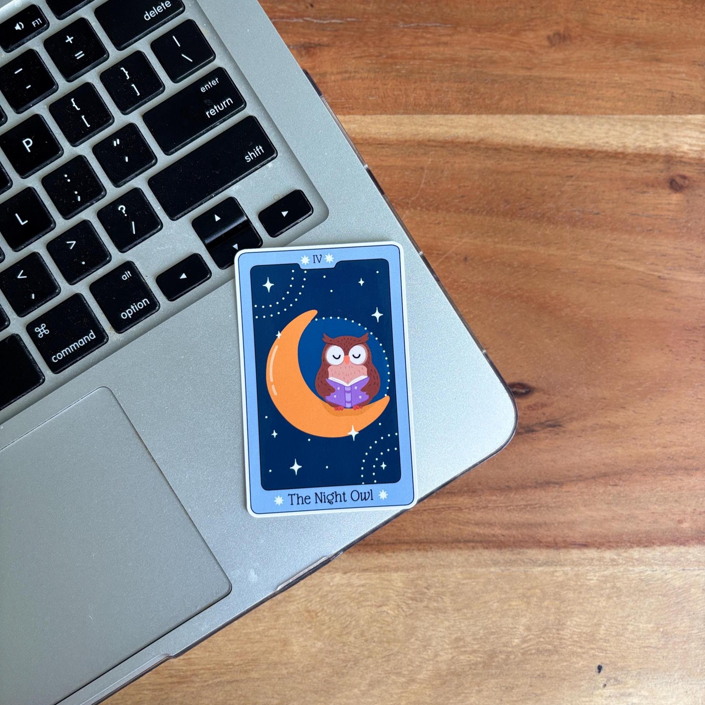 Night Owl Tarot Card Vinyl Sticker