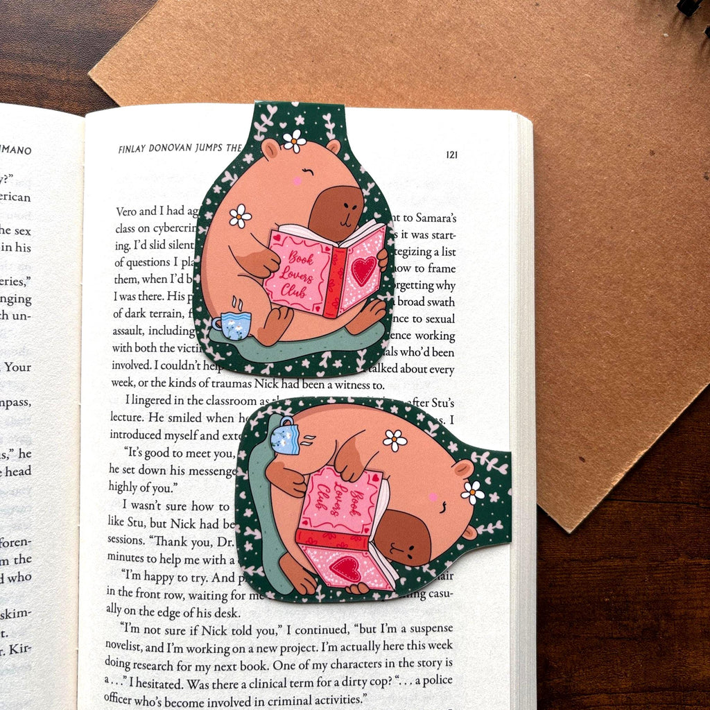 Capybara Reading Magnetic Bookmark