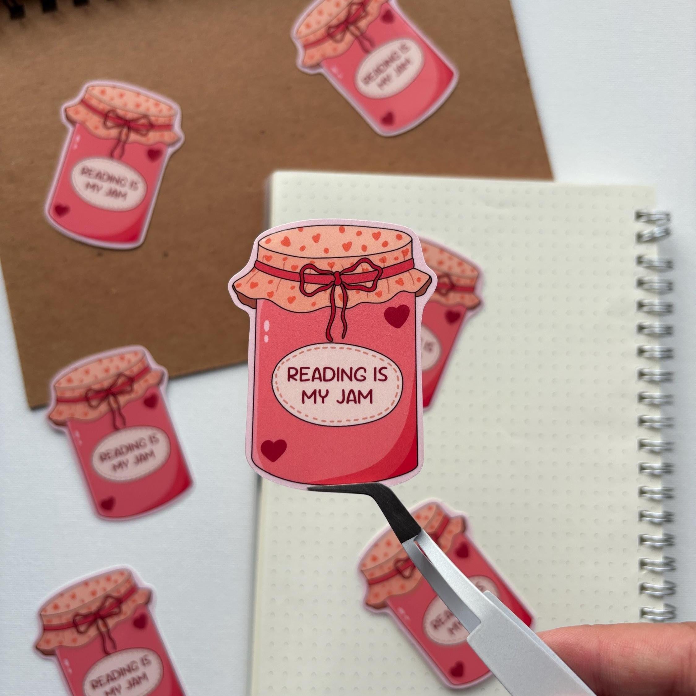 Reading Is My Jam Vinyl Sticker