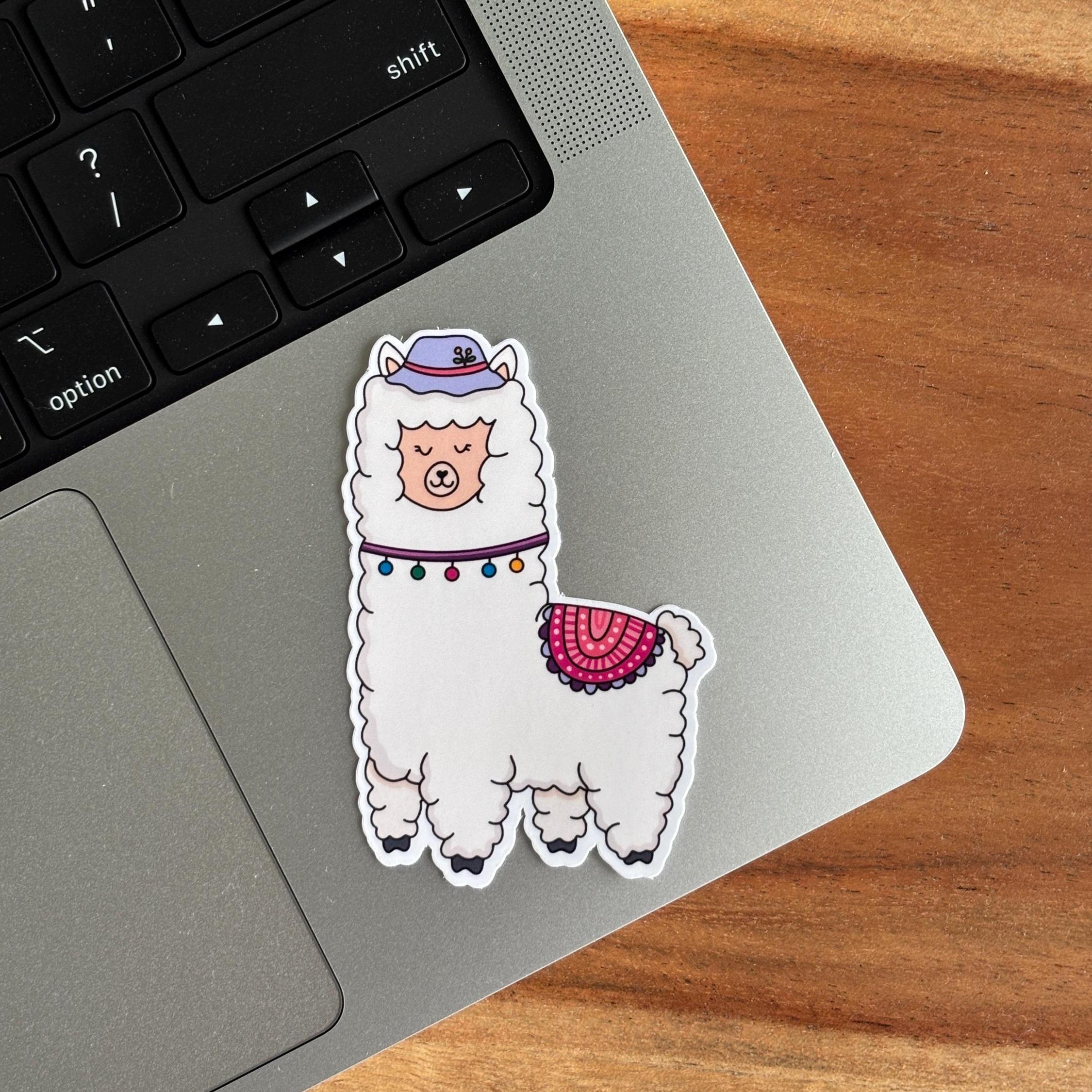 Happy Llama Vinyl Sticker