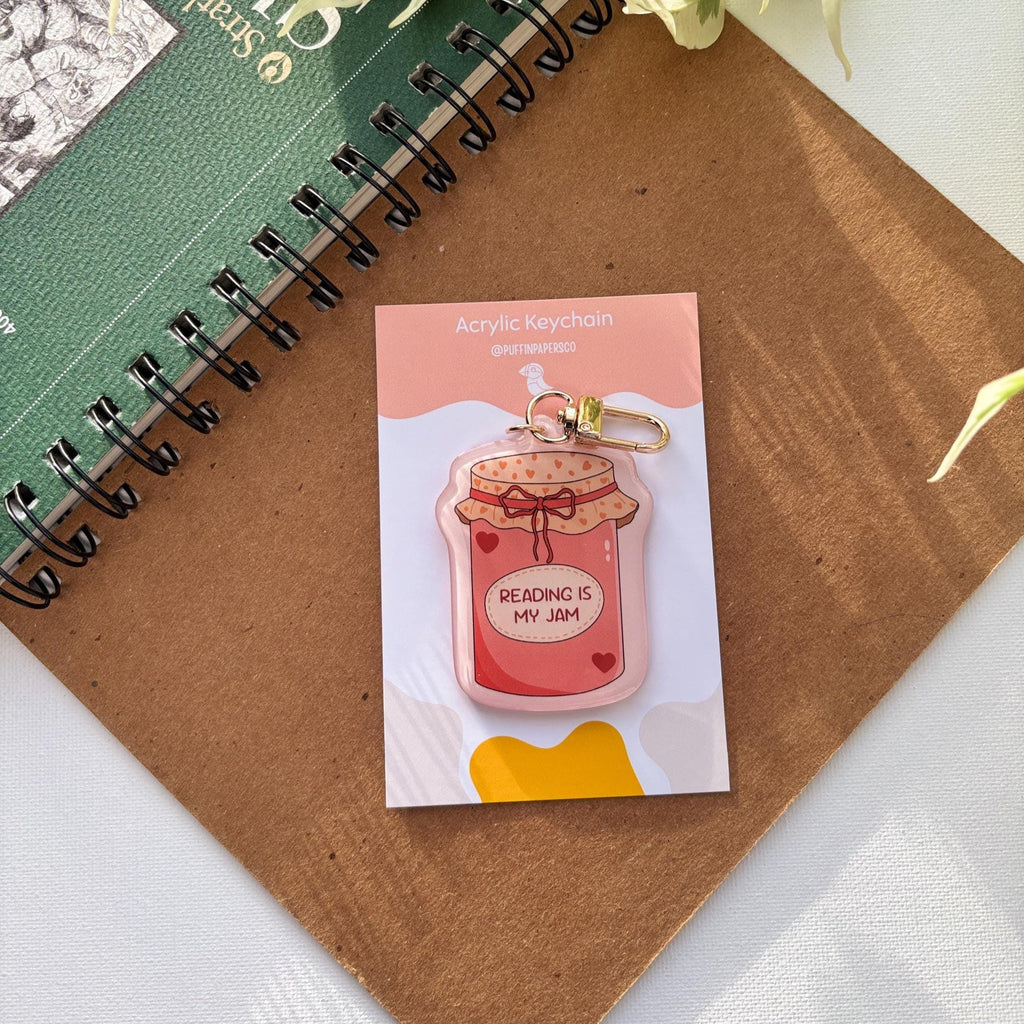 Reading is my Jam Acrylic Keychain