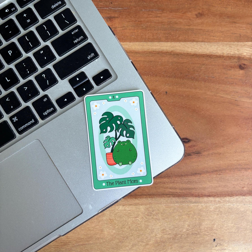 Plant Mom Tarot Card Vinyl Sticker