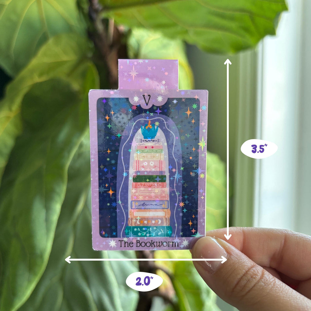 Bookworm Tarot Card Magnetic Bookmark