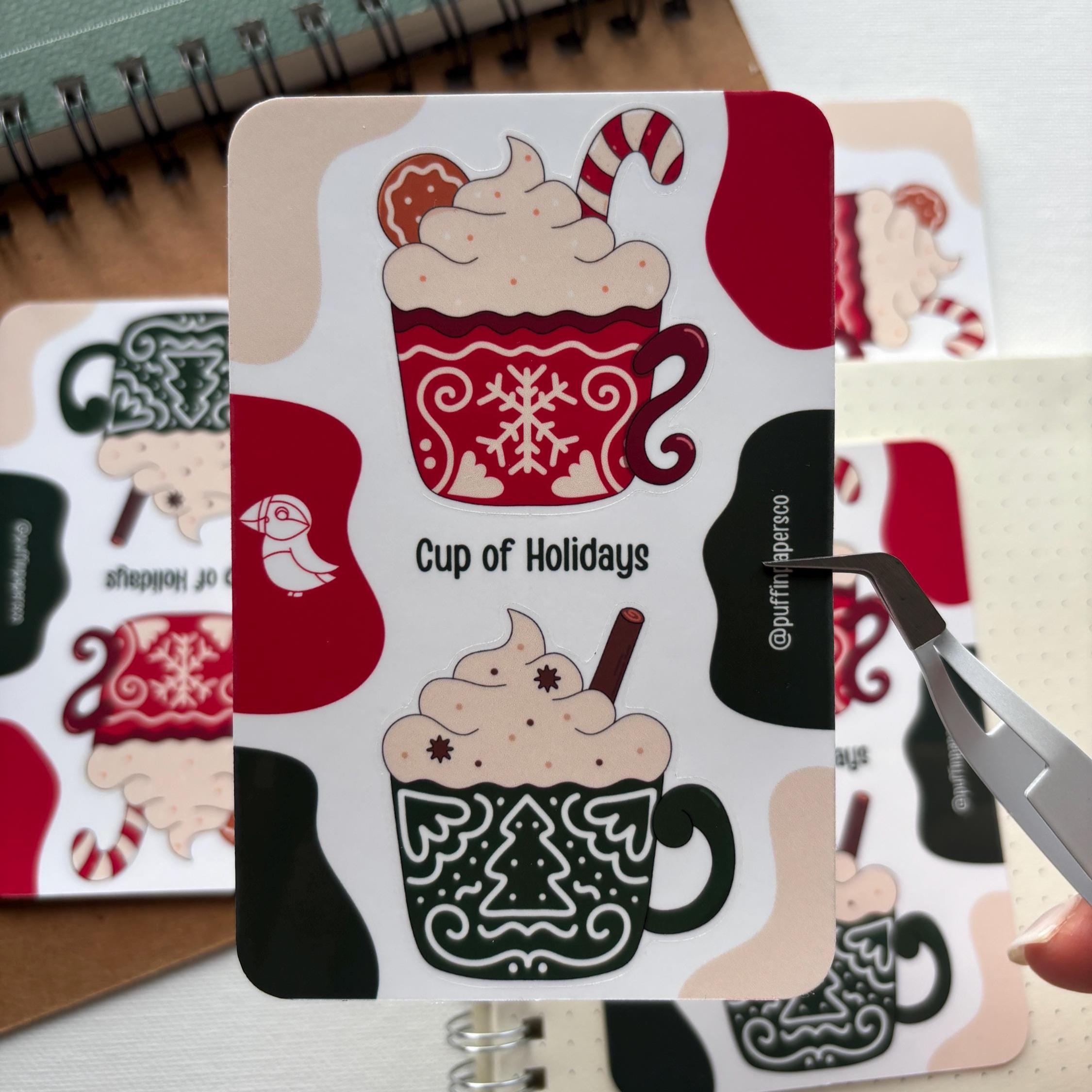 Christmas Coffee Sticker Set