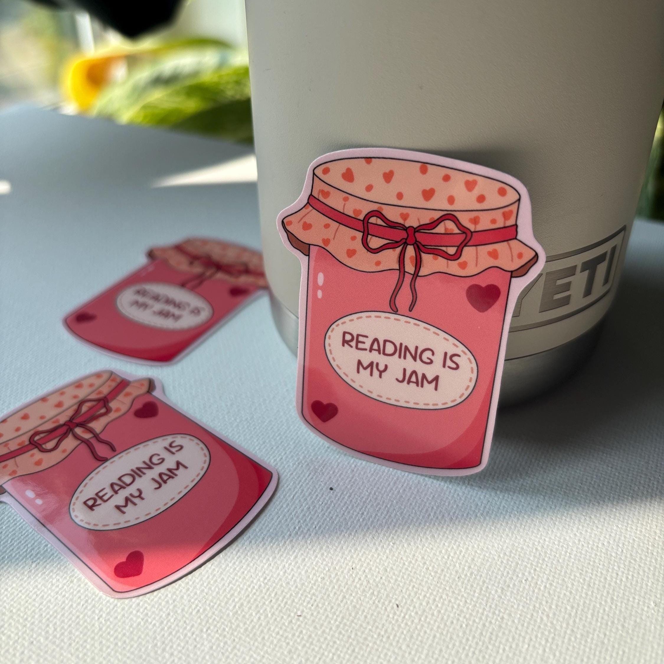 Reading Is My Jam Vinyl Sticker