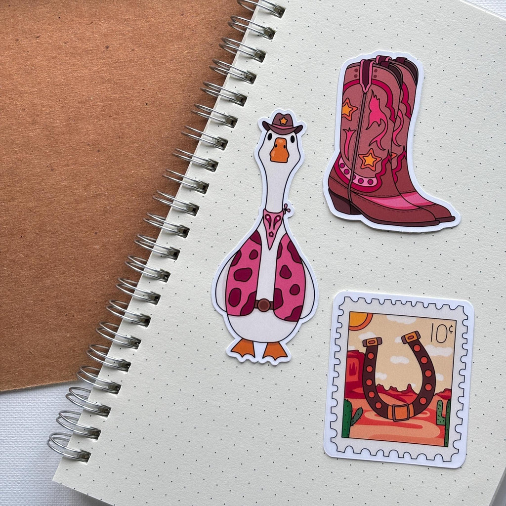 Cowboy Goose Vinyl Sticker