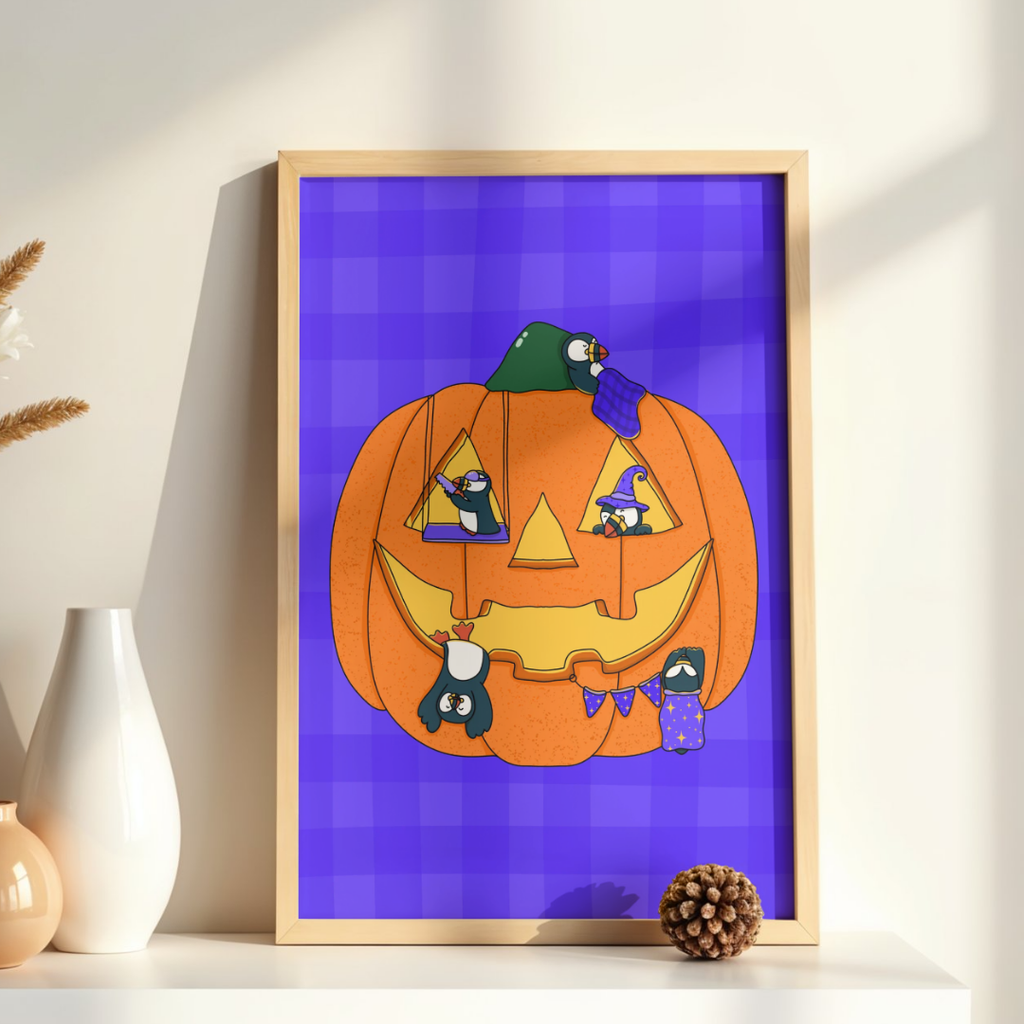 Jack-O-Puffins Print