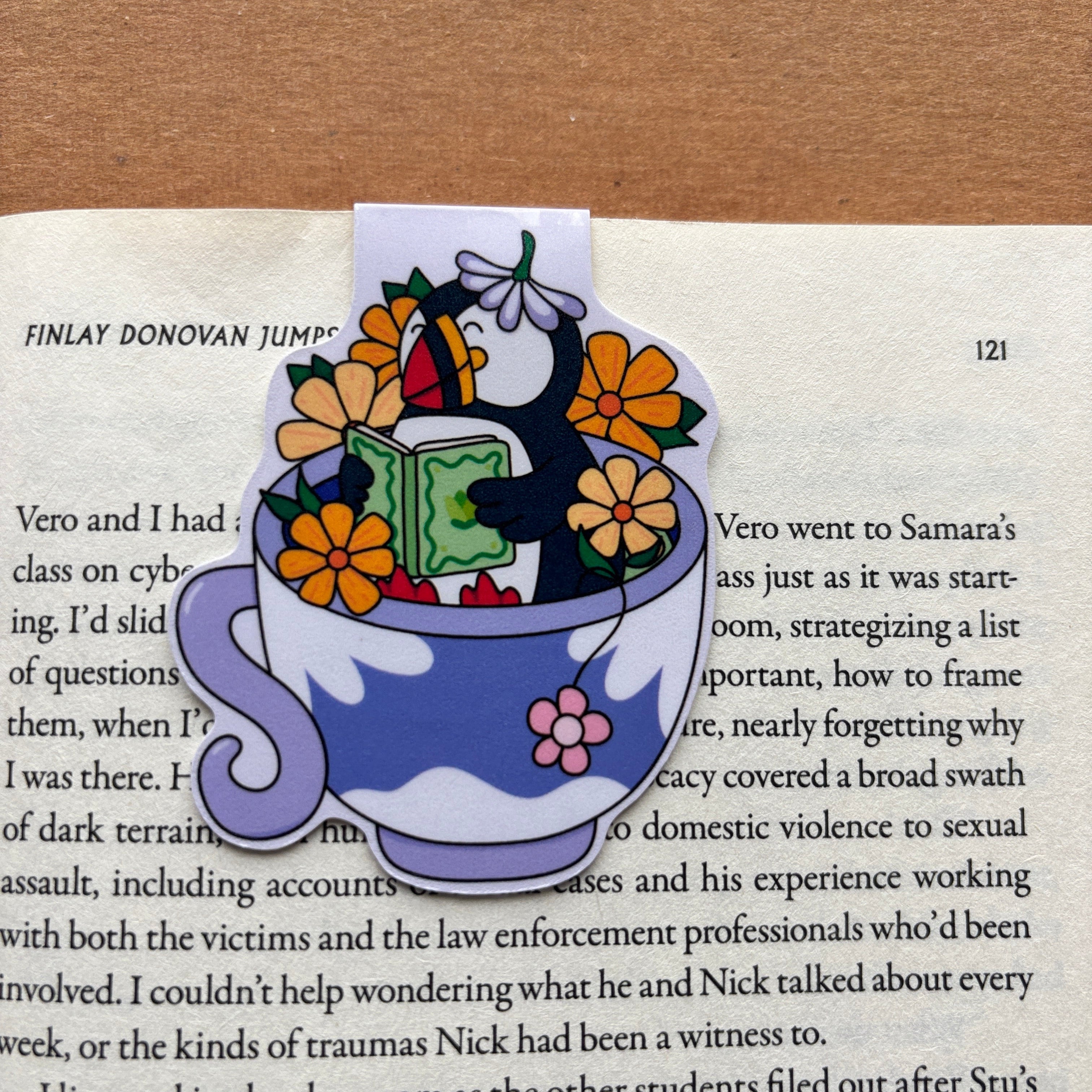 Puffin Reading Magnetic Bookmark