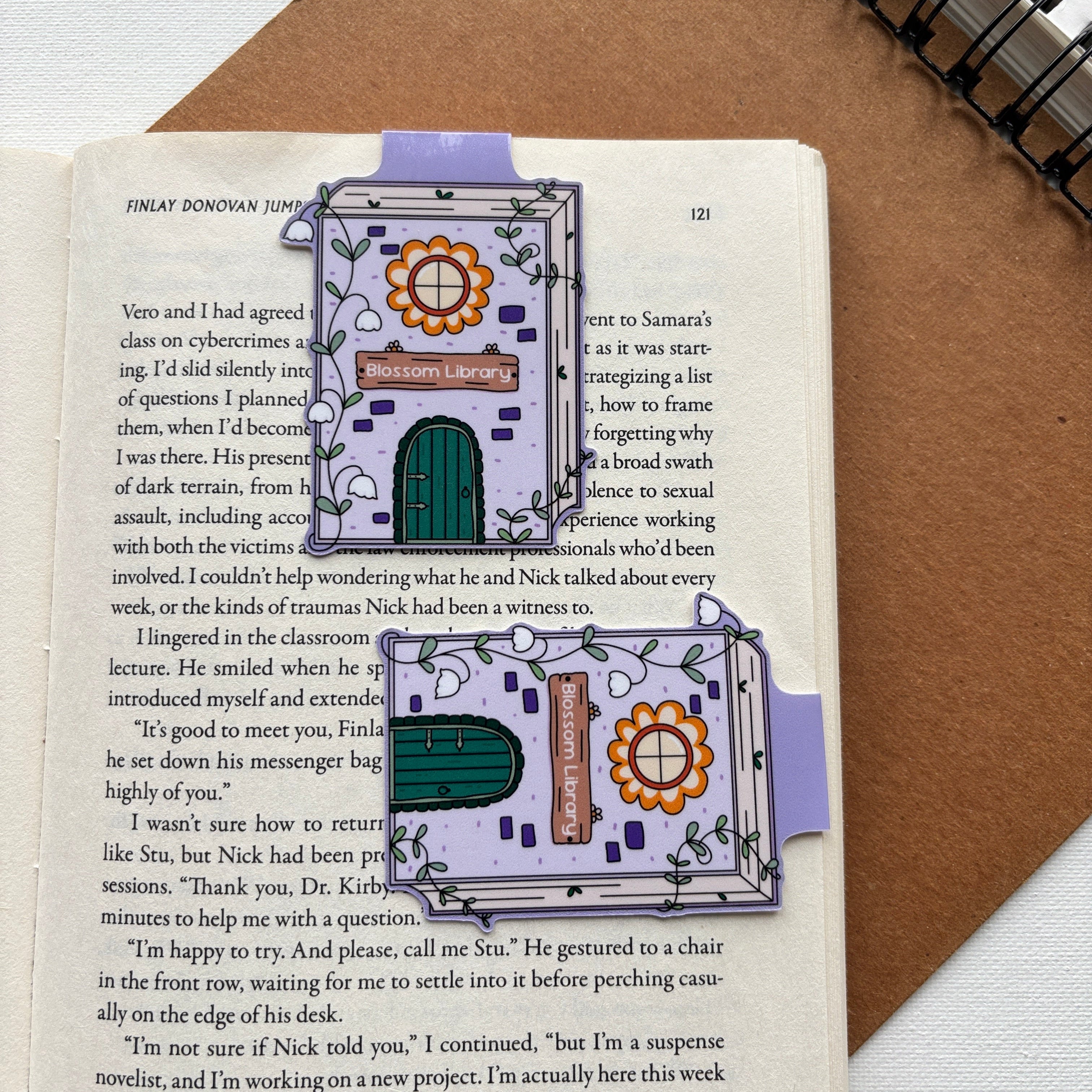 Blossom Library Magnetic Bookmark