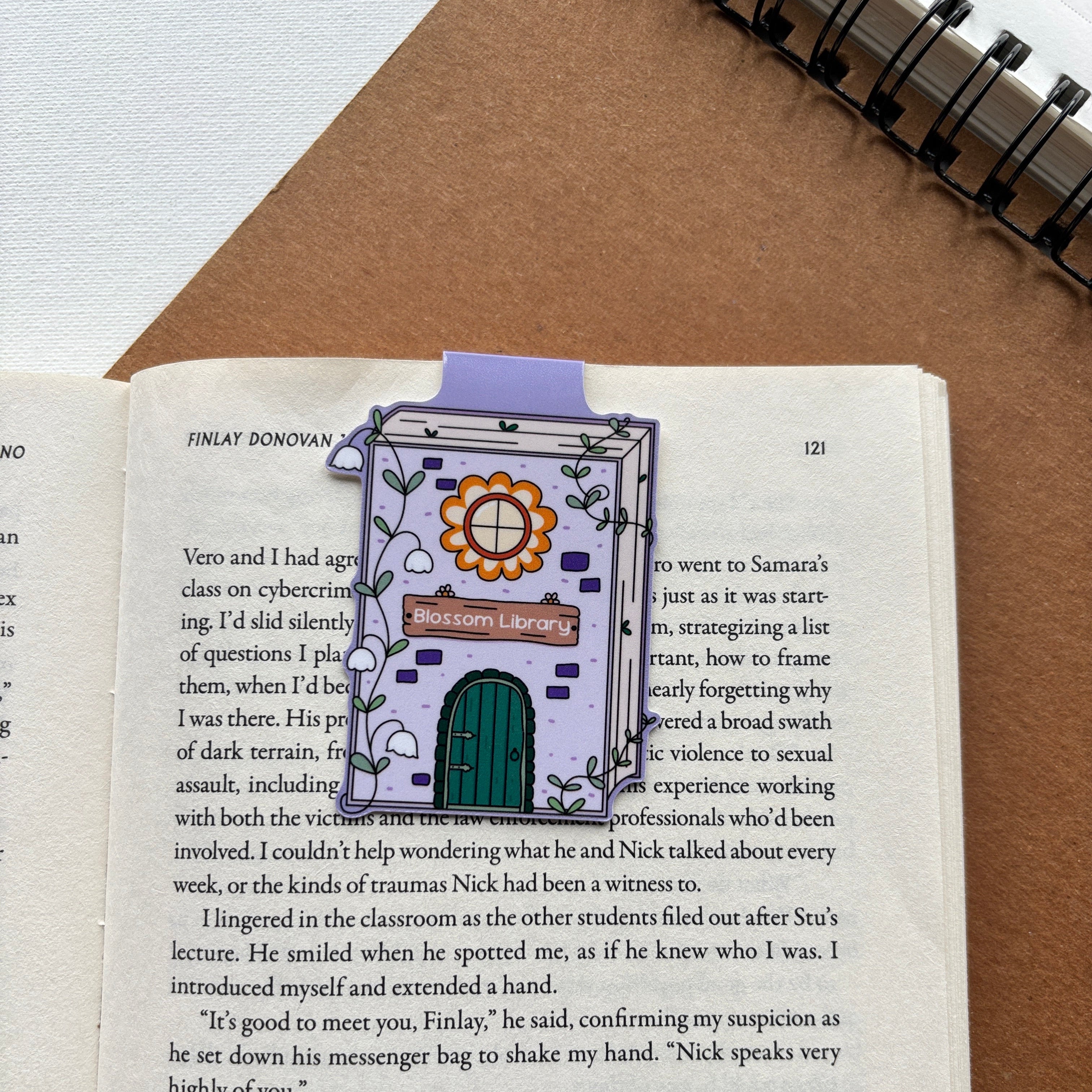 Blossom Library Magnetic Bookmark