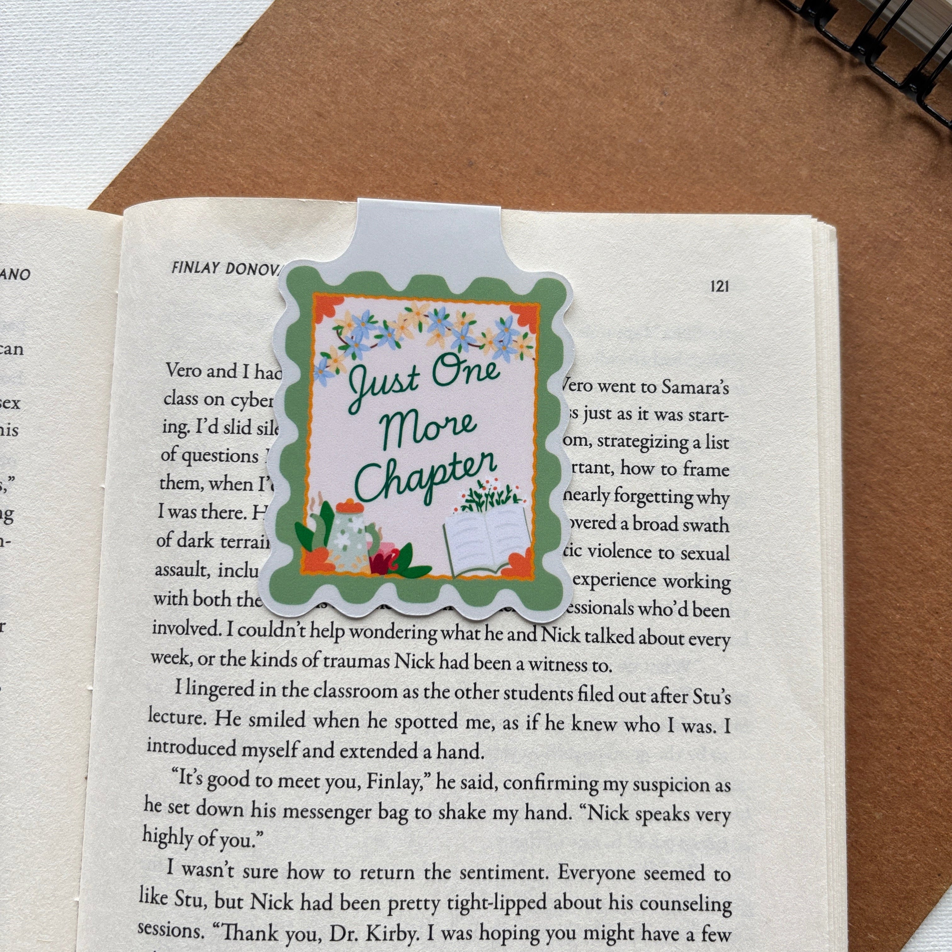 Just One More Chapter Stamp Magnetic Bookmark