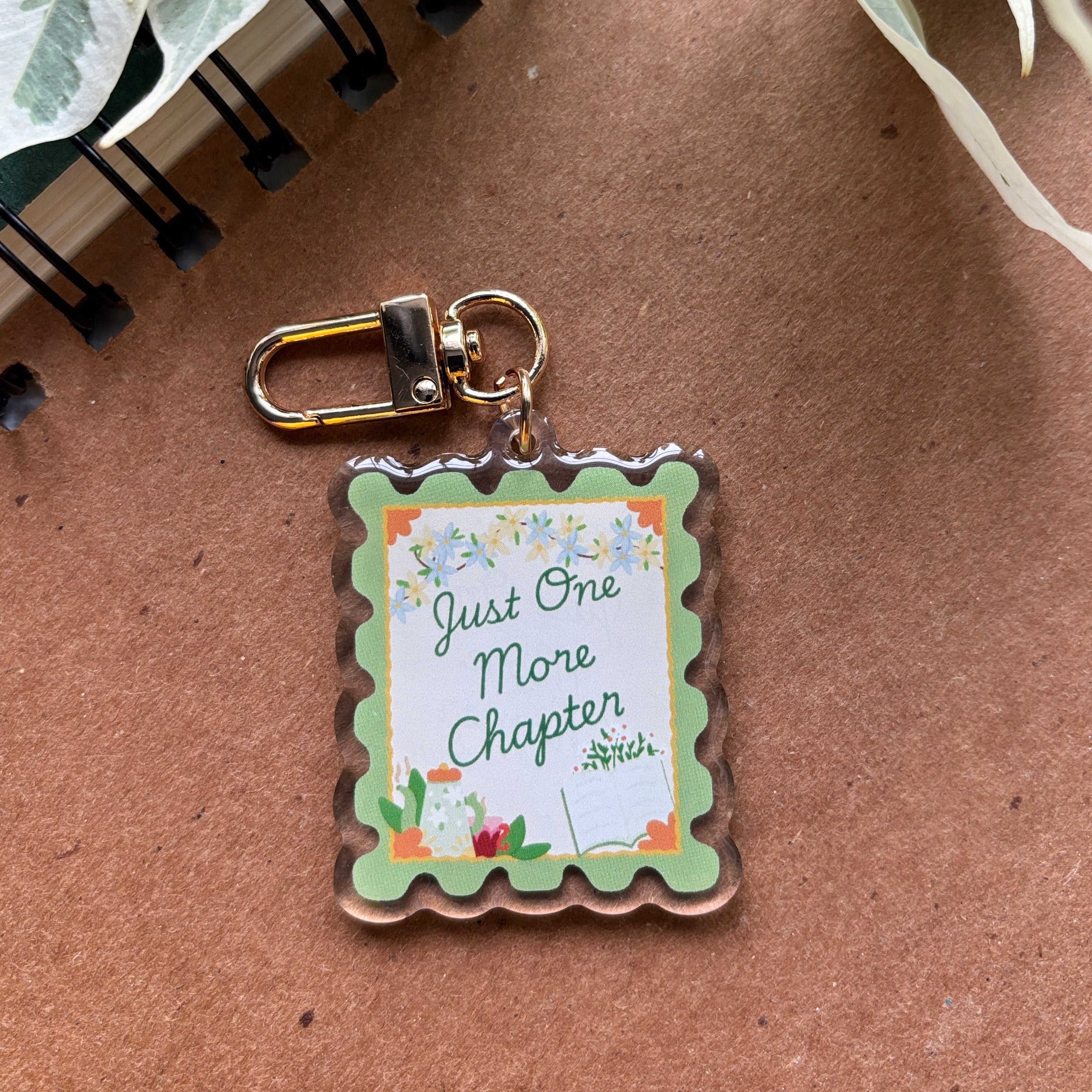 Just One More Chapter Stamp Acrylic Keychain
