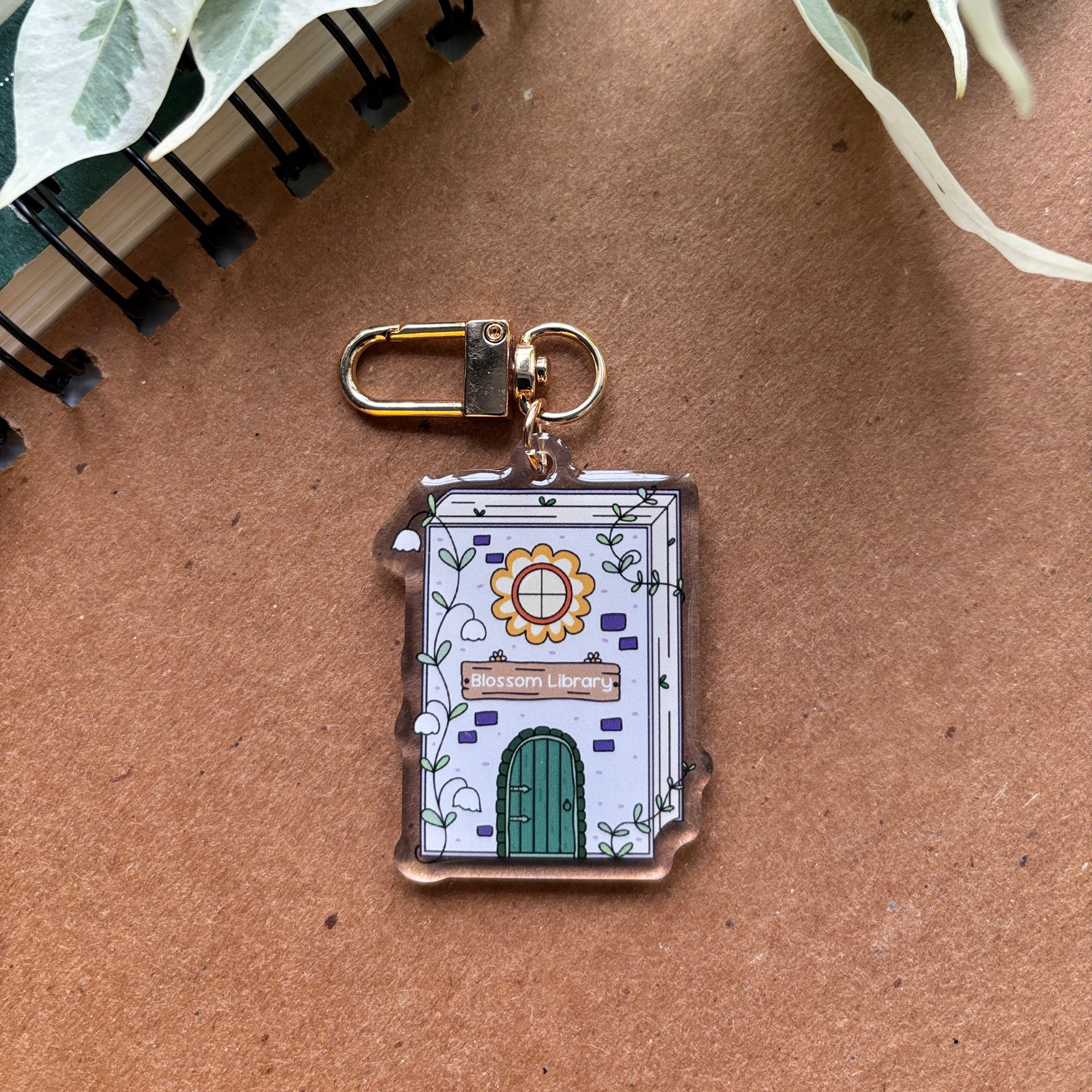 Blossom Library Acrylic Keychain