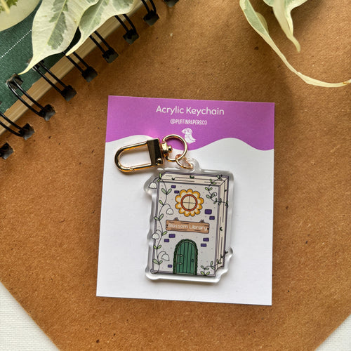 Blossom Library Acrylic Keychain