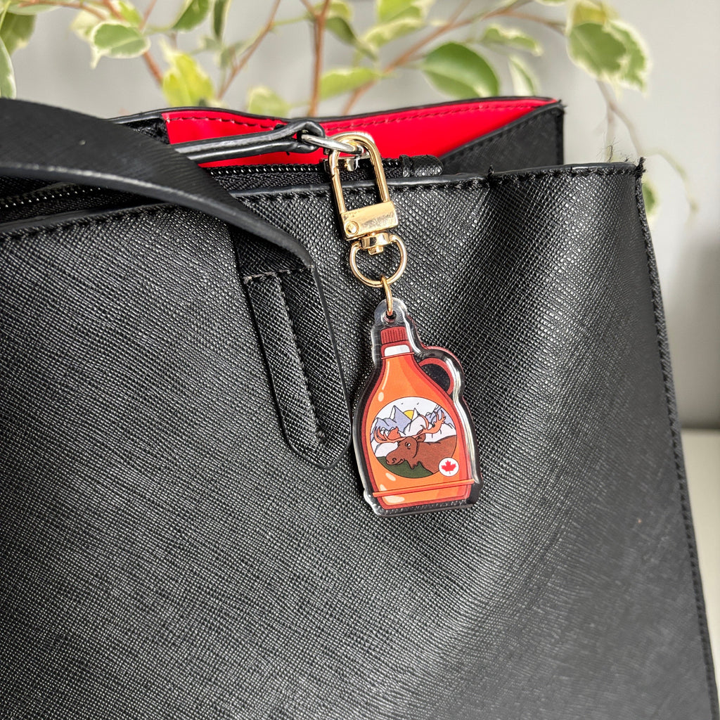 Canadian Maple Bottle Acrylic Keychain