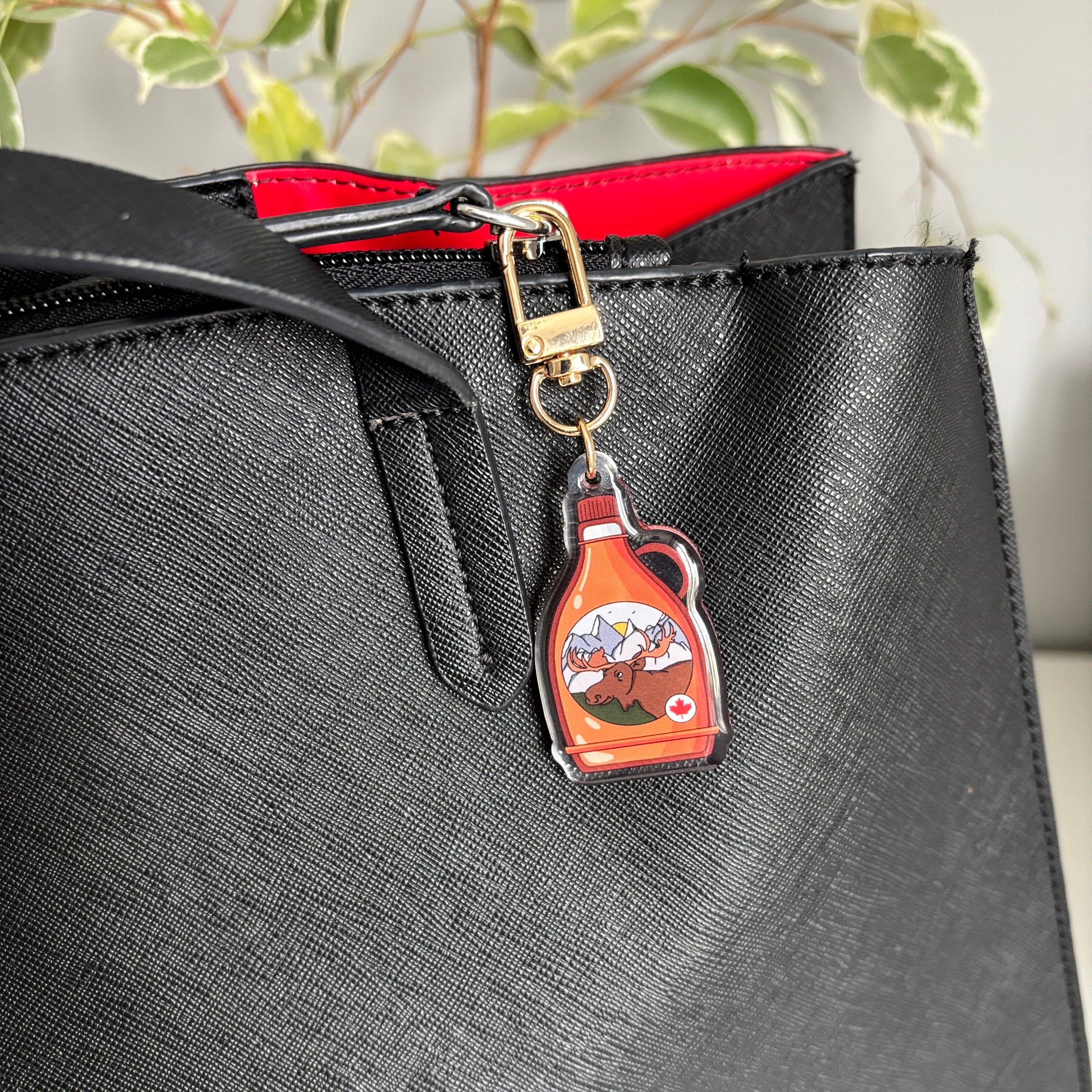 Canadian Maple Bottle Acrylic Keychain