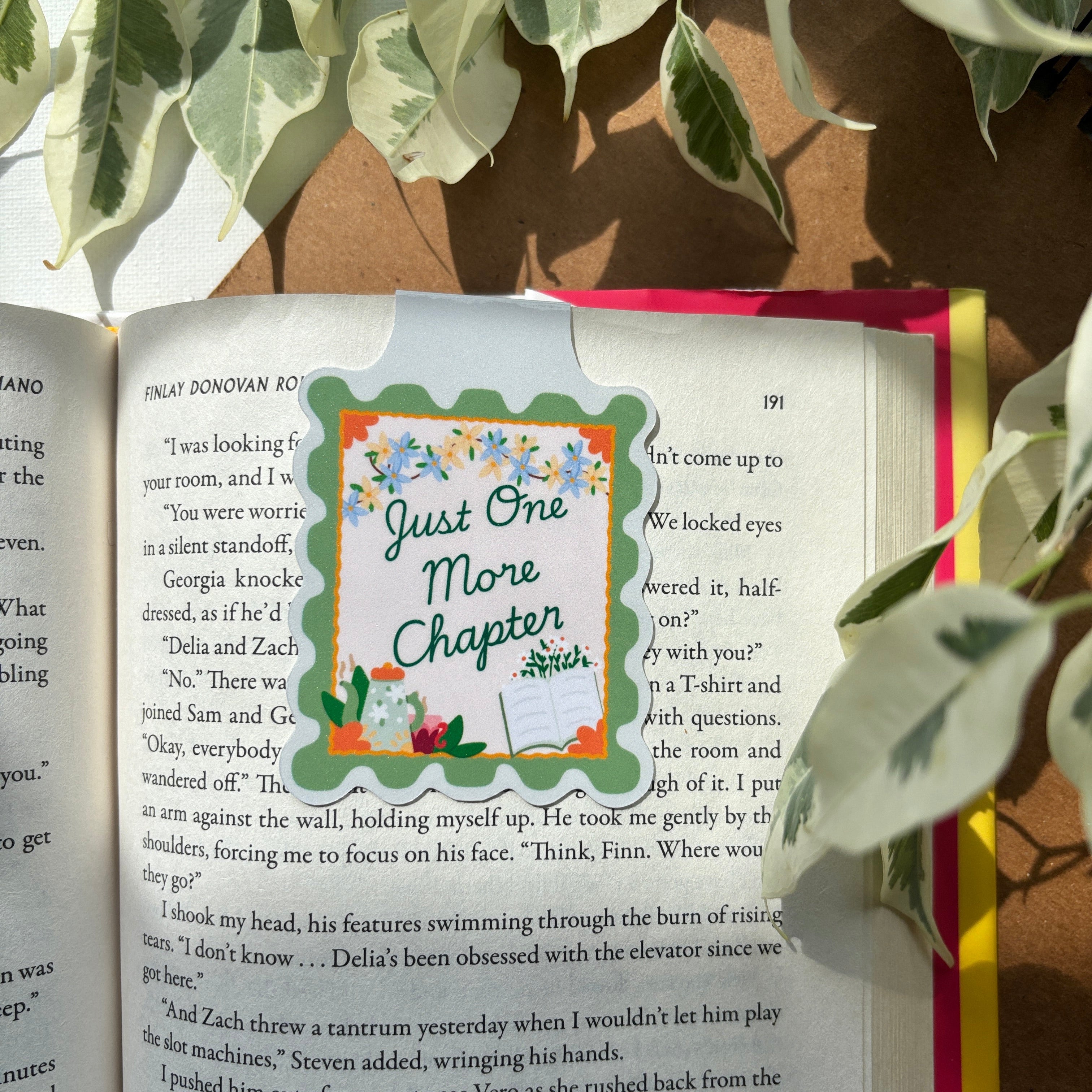 Just One More Chapter Stamp Magnetic Bookmark