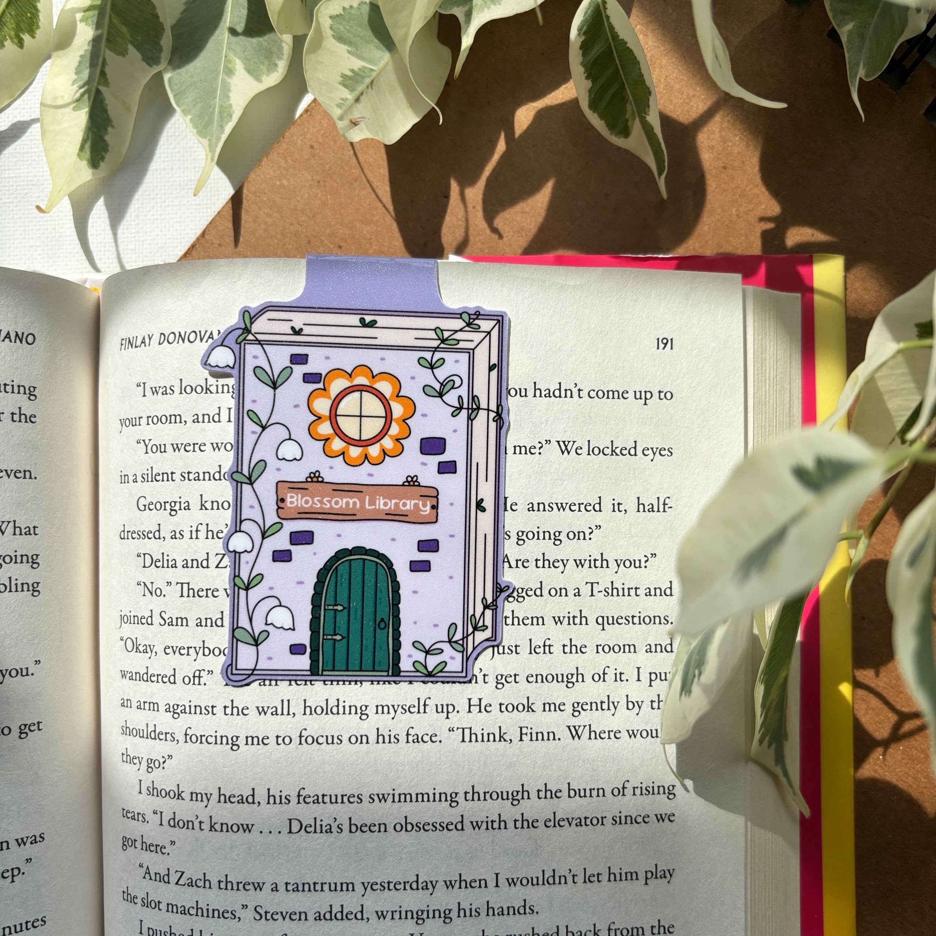 Blossom Library Magnetic Bookmark