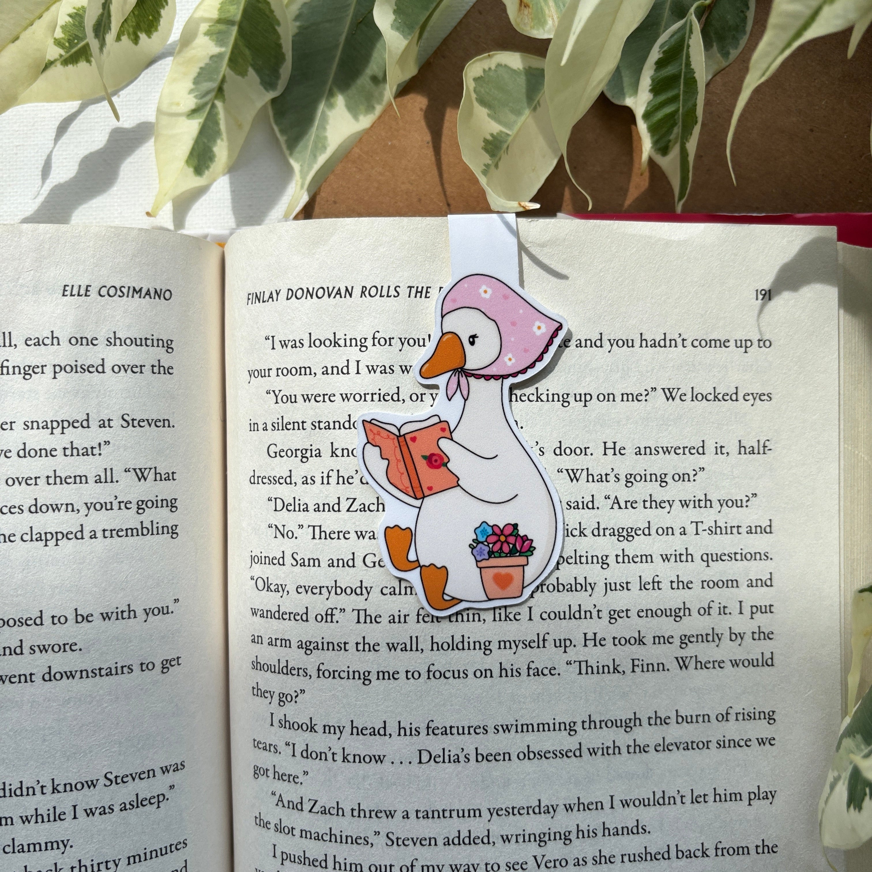 Goose Reading a Book Magnetic Bookmark