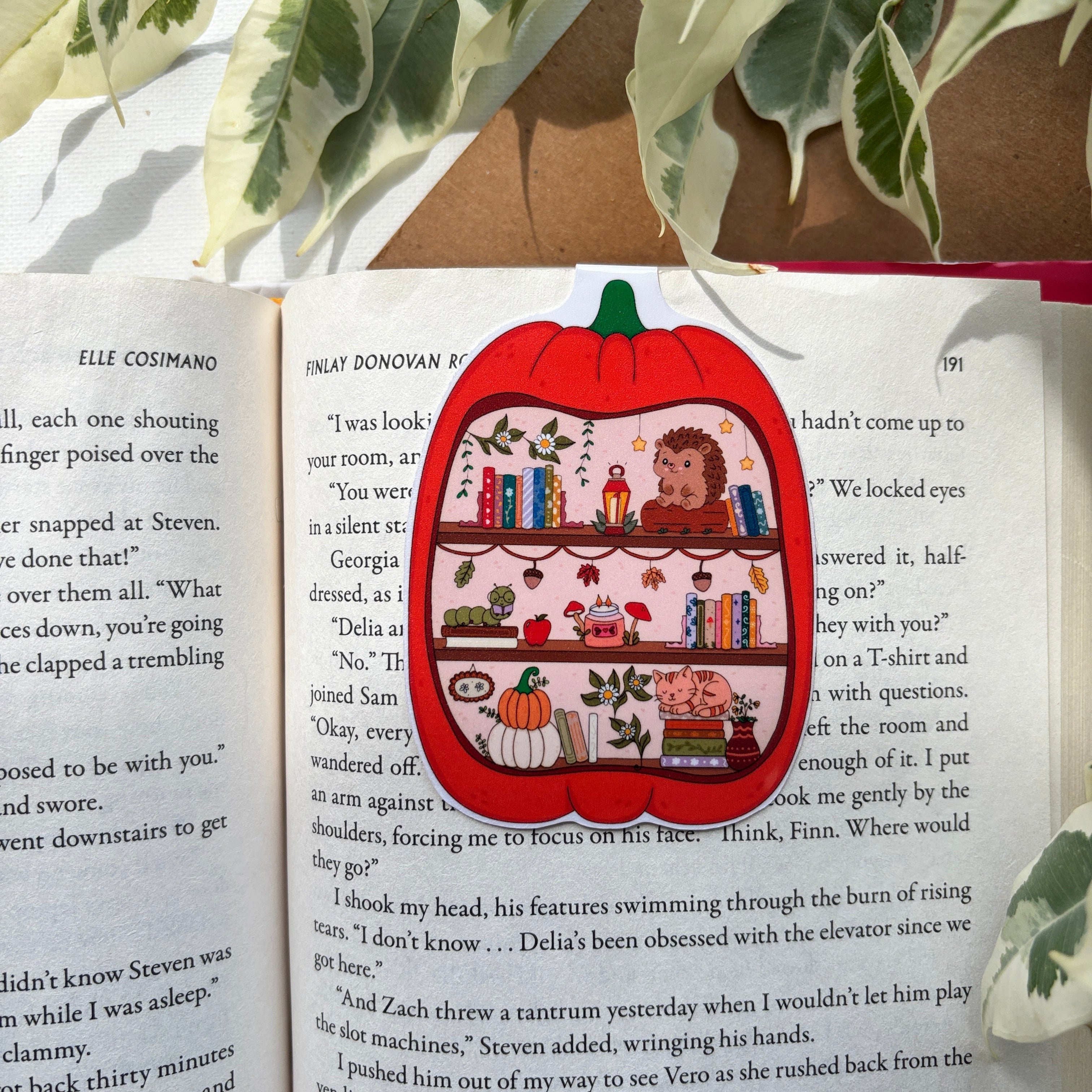 Pumpkin Library Magnetic Bookmark