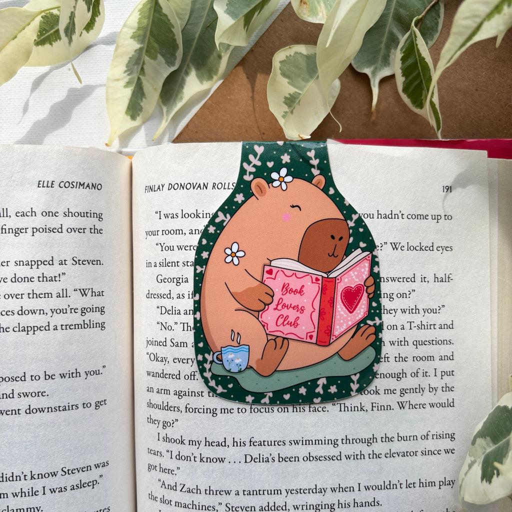 Capybara Reading Magnetic Bookmark