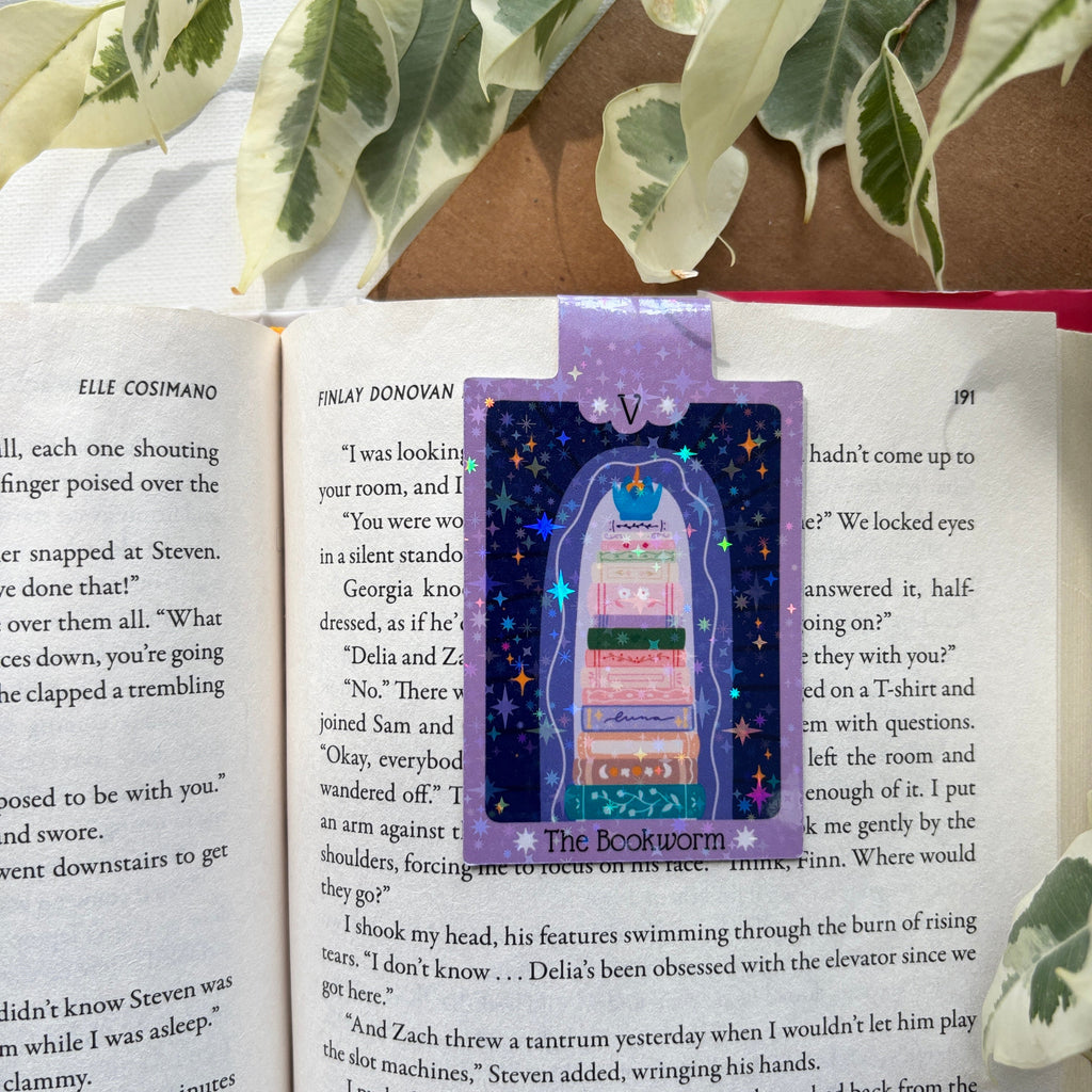 Bookworm Tarot Card Magnetic Bookmark