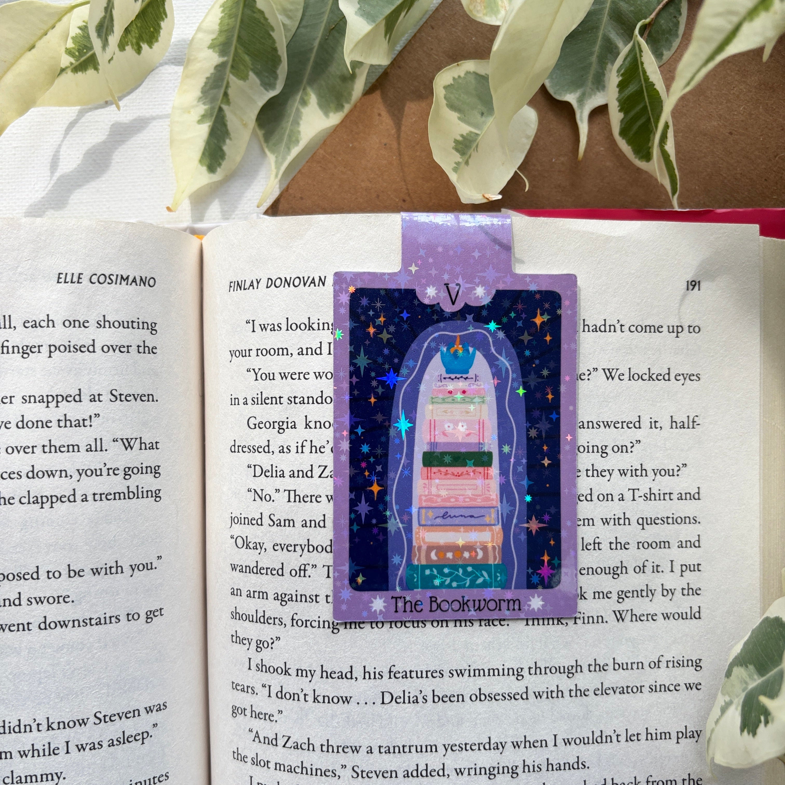 Bookworm Tarot Card Magnetic Bookmark