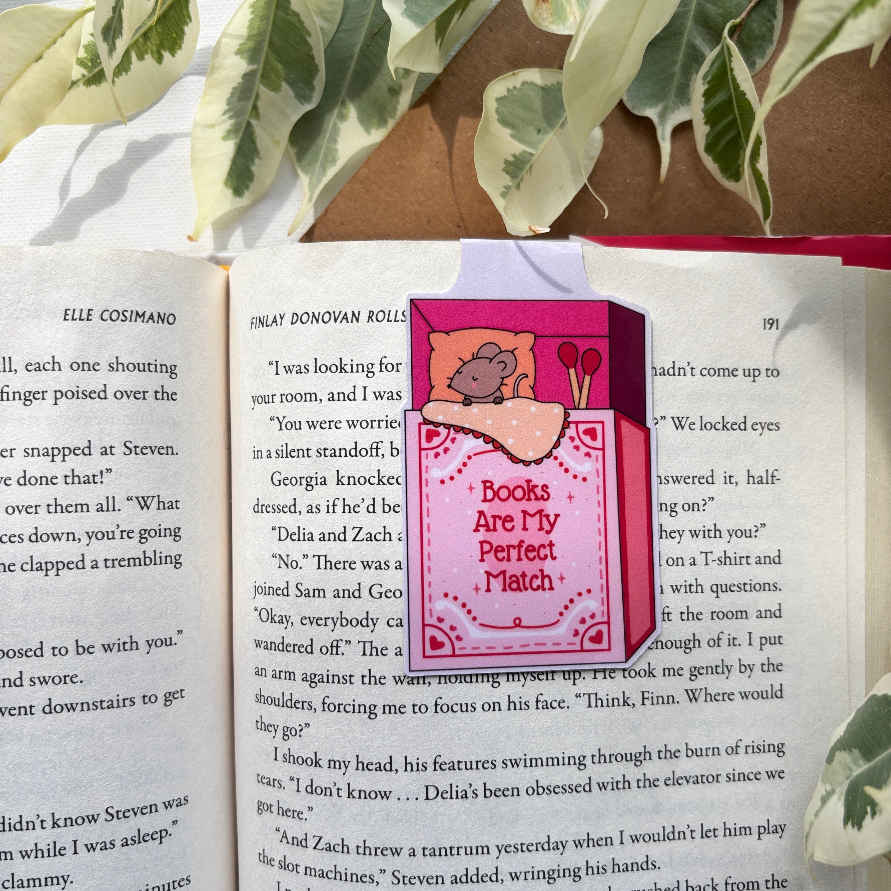 Books Are My Perfect Match Magnetic Bookmark